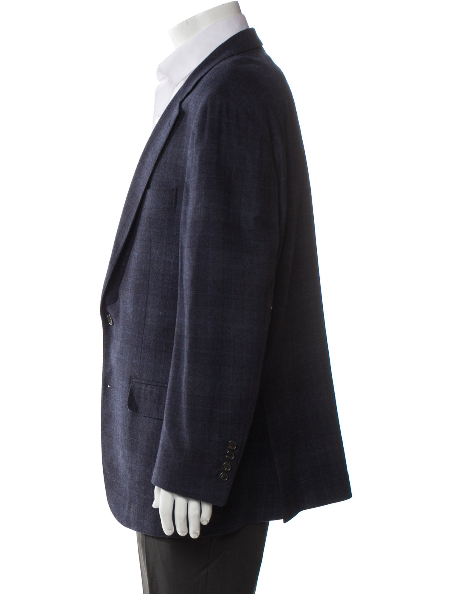 Brunello Cucinelli Wool Plaid Print Blazer