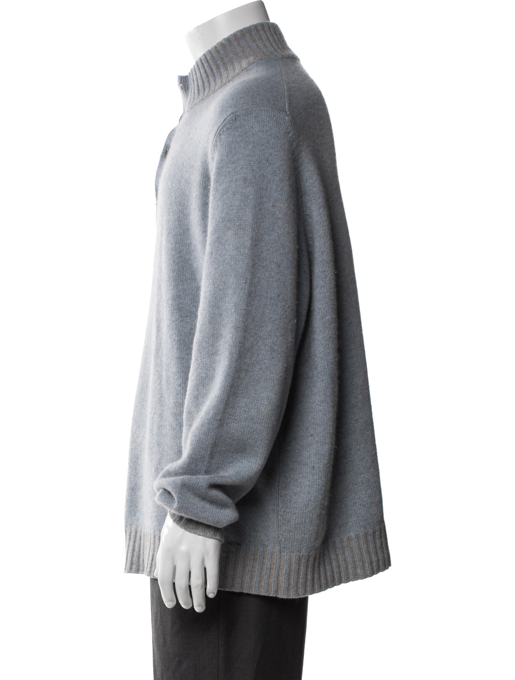 Brunello Cucinelli Cashmere Mock Neck Polo Sweater