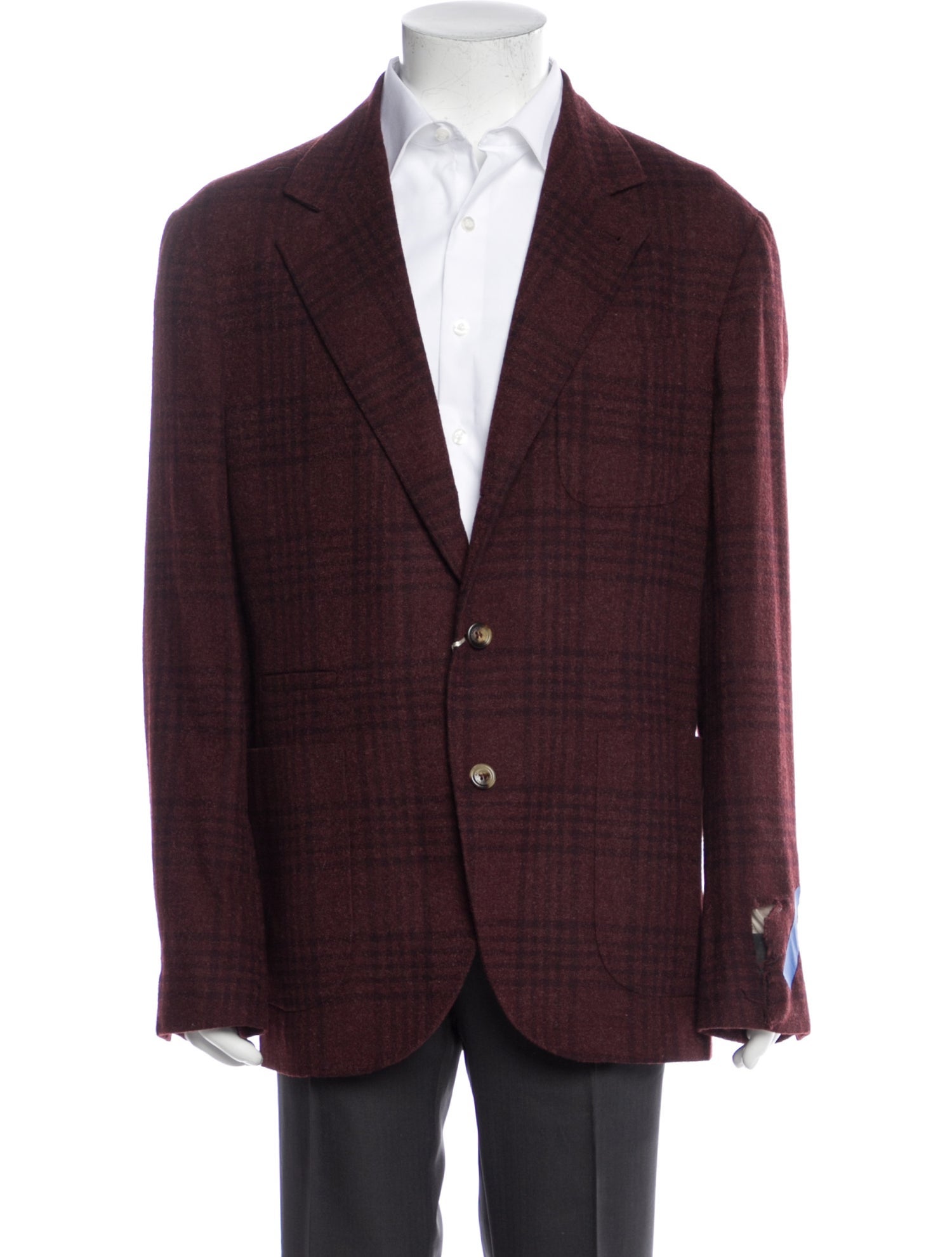 Brunello Cucinelli Plaid Print Blazer
