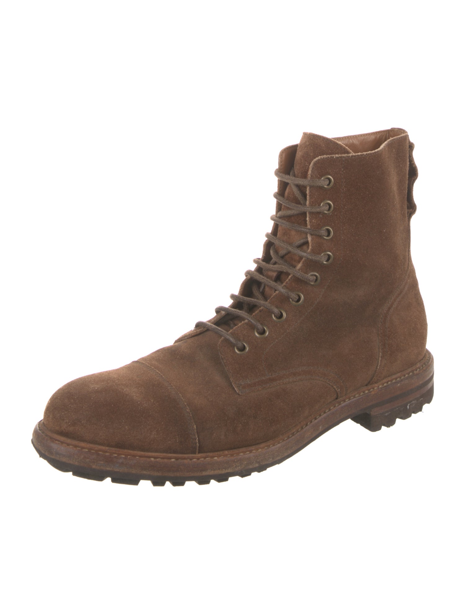 Brunello Cucinelli Suede Lace-Up Boots