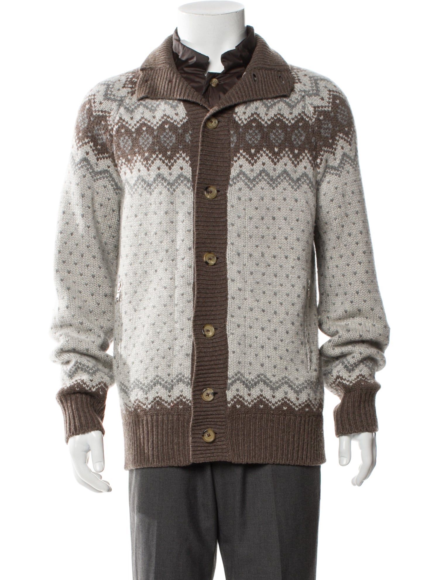Brunello Cucinelli Cashmere Printed Cardigan