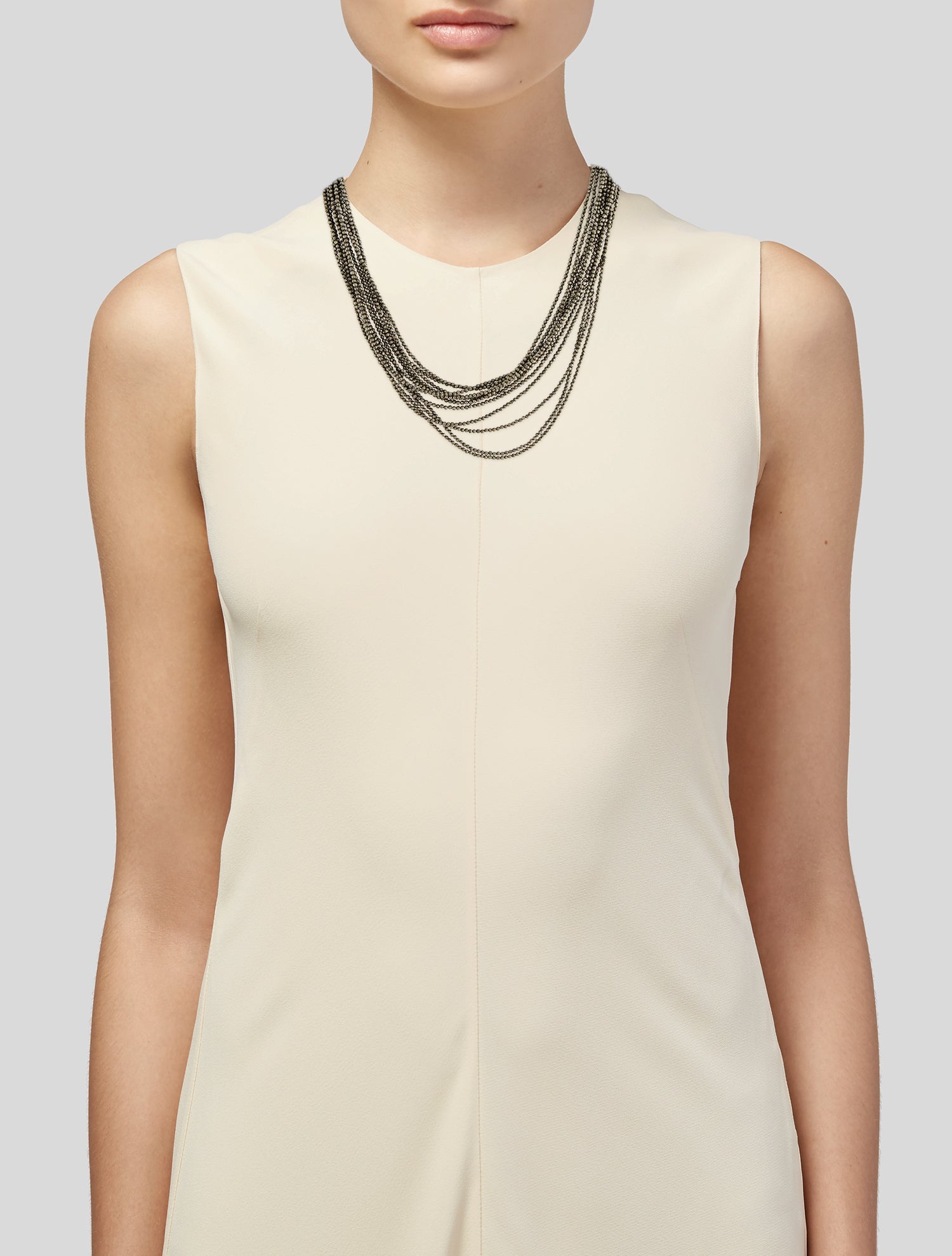 Brunello Cucinelli Leather & Bead Multi-strand Necklace