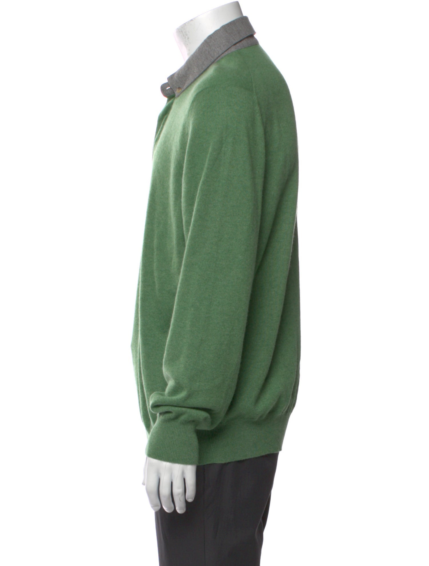 Brunello Cucinelli Cashmere Mock Neck Polo Sweater