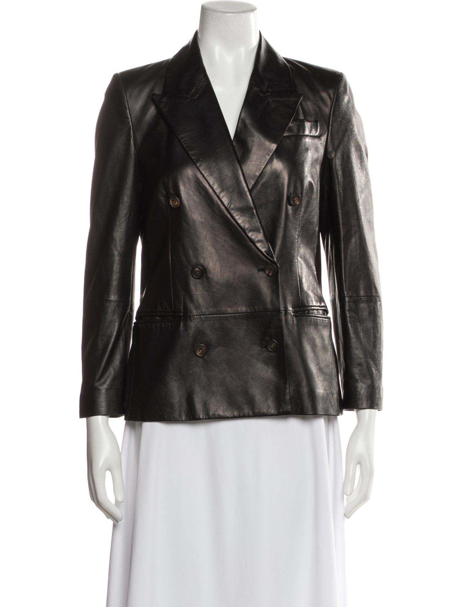 Brunello Cucinelli Leather Blazer