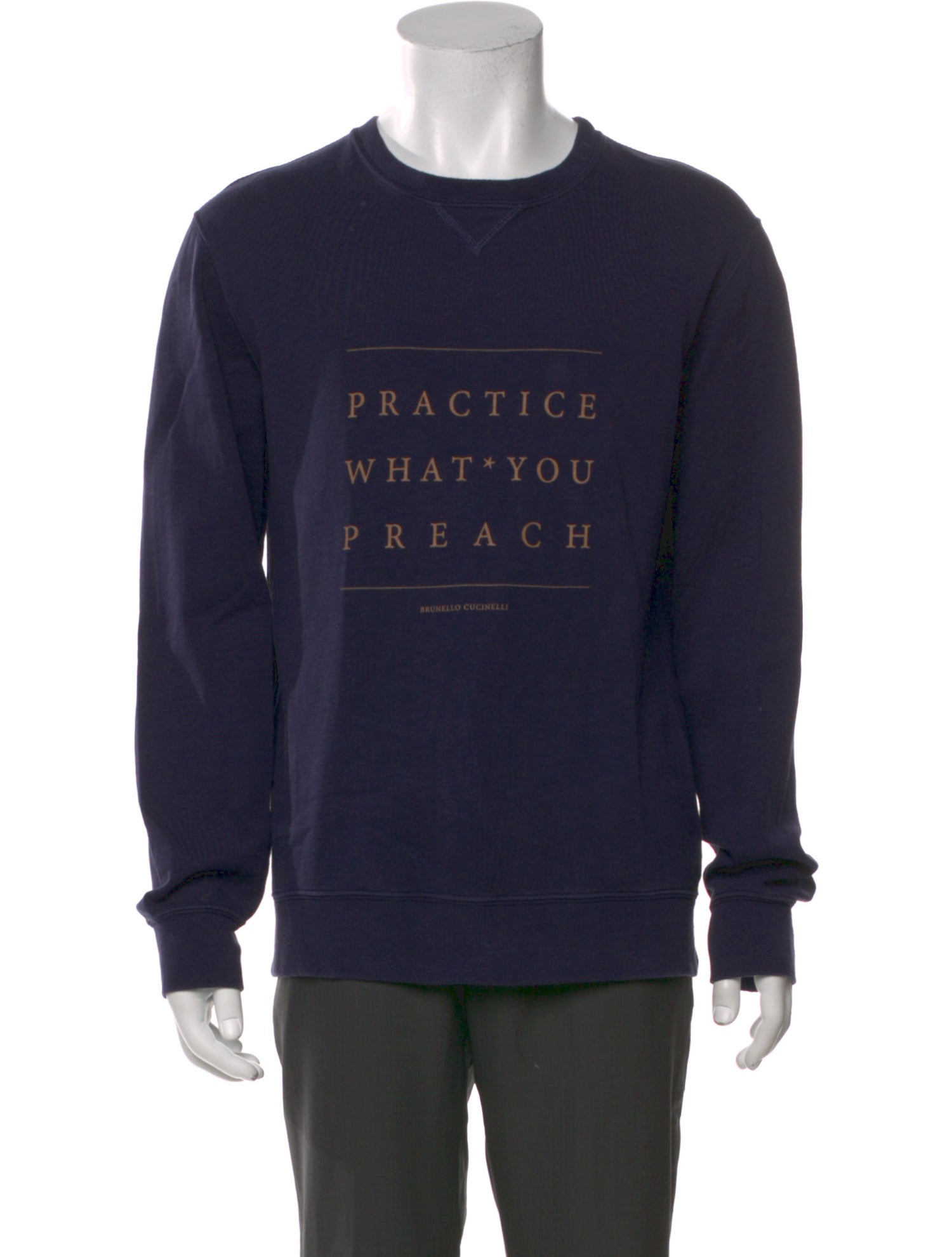 Brunello Cucinelli Graphic Print Crew Neck Sweatshirt