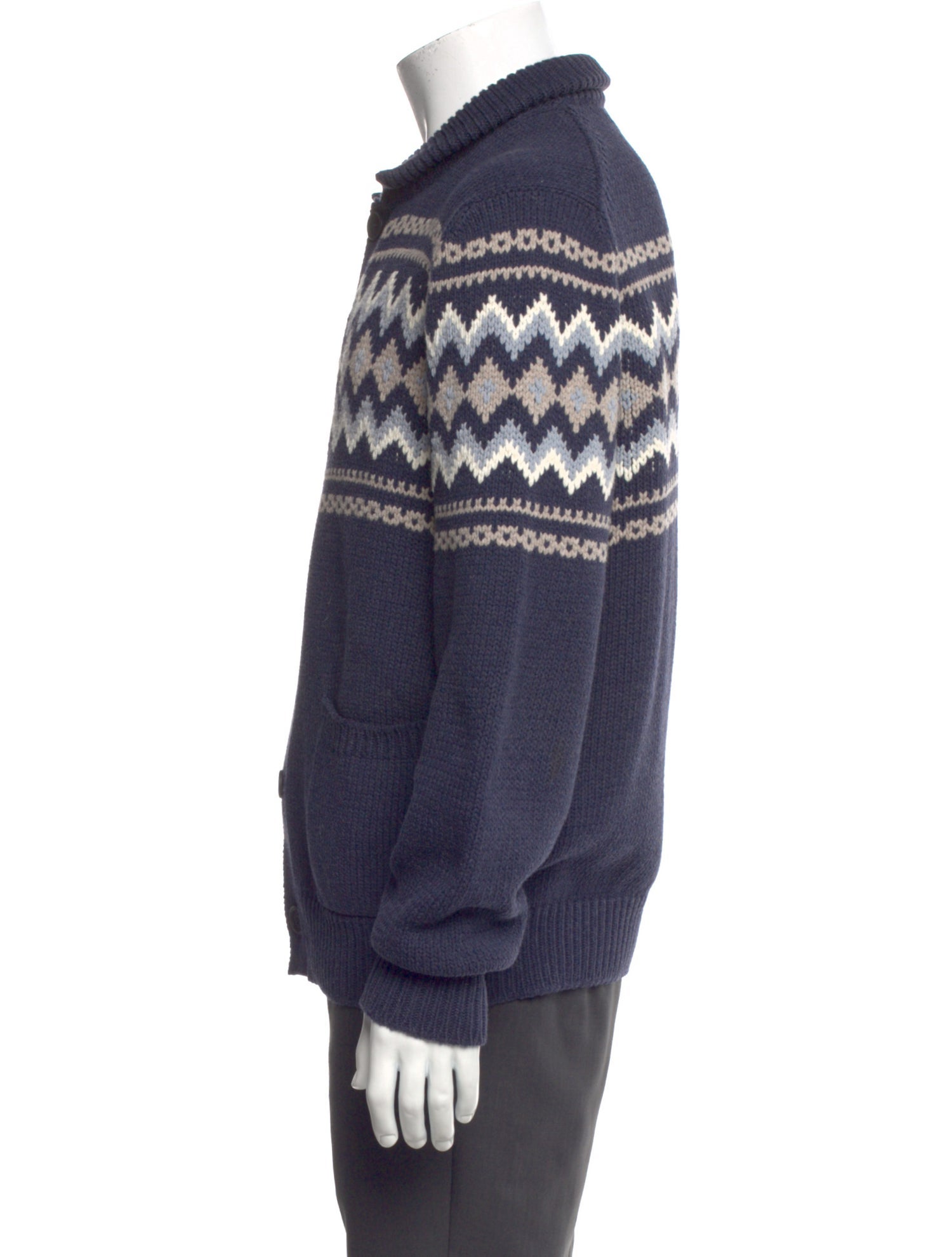 Brunello Cucinelli Printed Mock Neck Cardigan