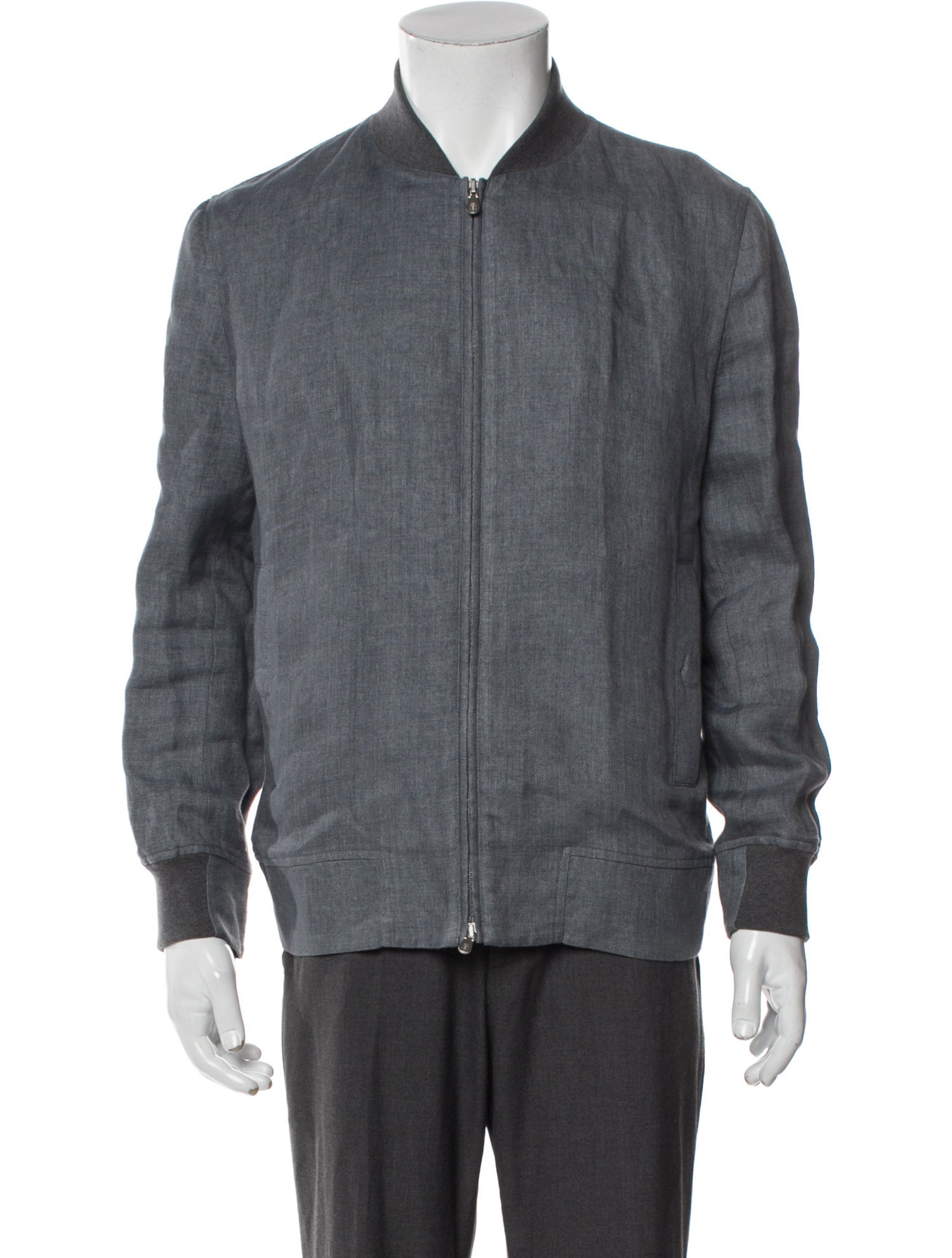 Brunello Cucinelli Linen Bomber Jacket