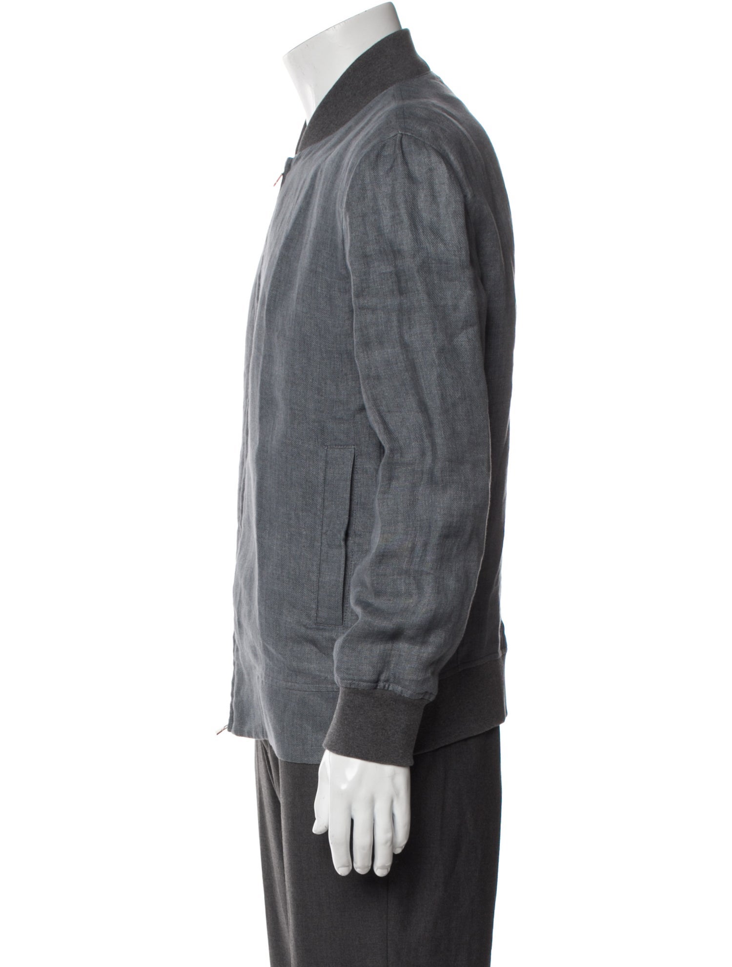 Brunello Cucinelli Linen Bomber Jacket