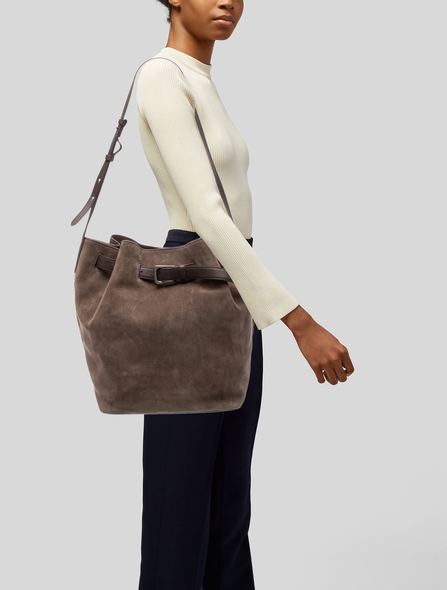 Brunello Cucinelli Suede Shoulder Bag
