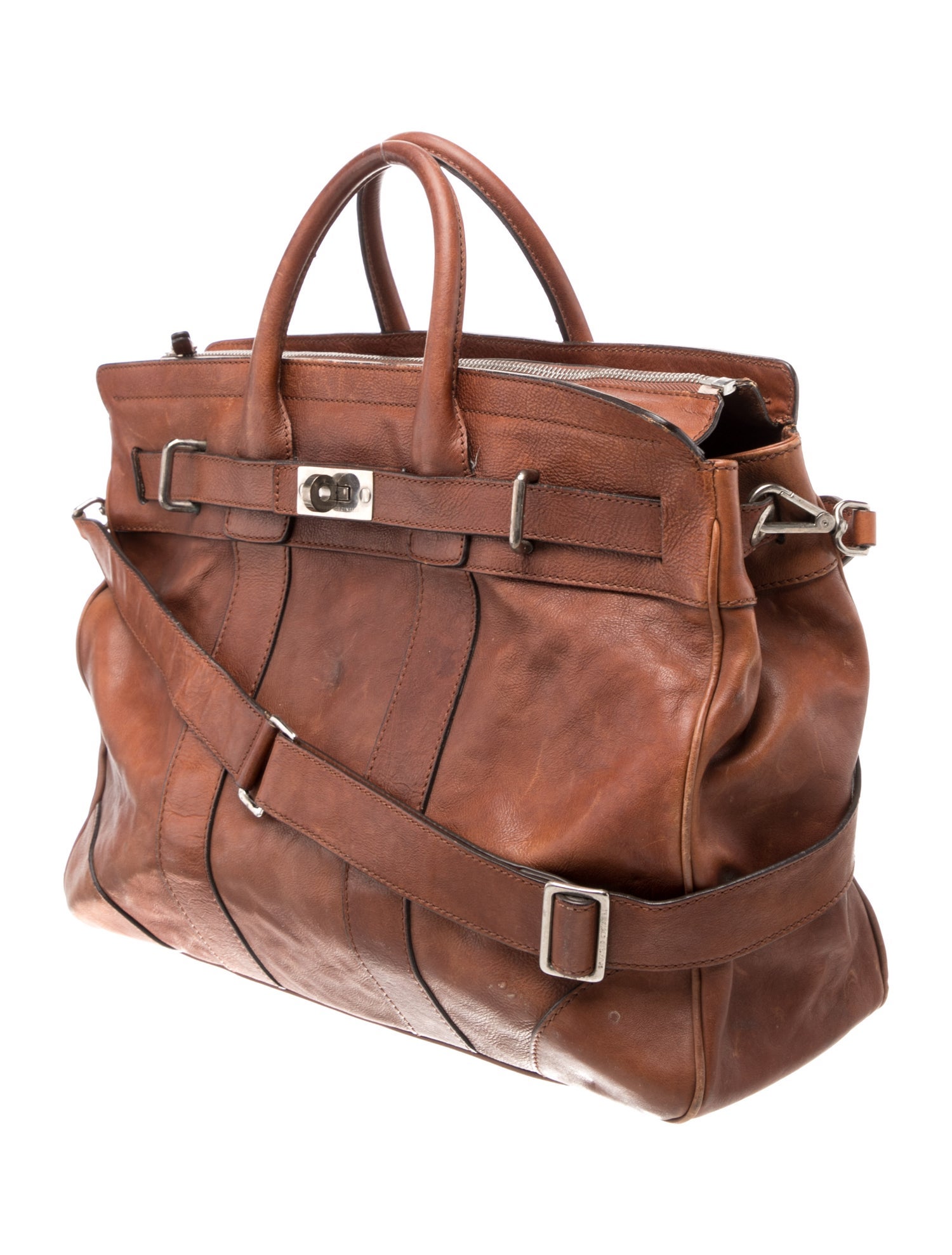 Brunello Cucinelli leather carry-on