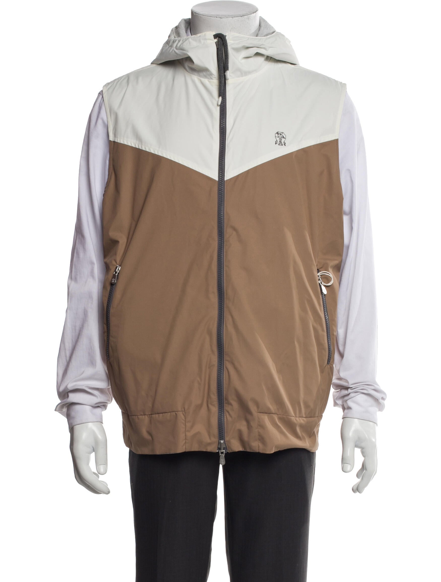 Brunello Cucinelli Colorblock Pattern Windbreaker