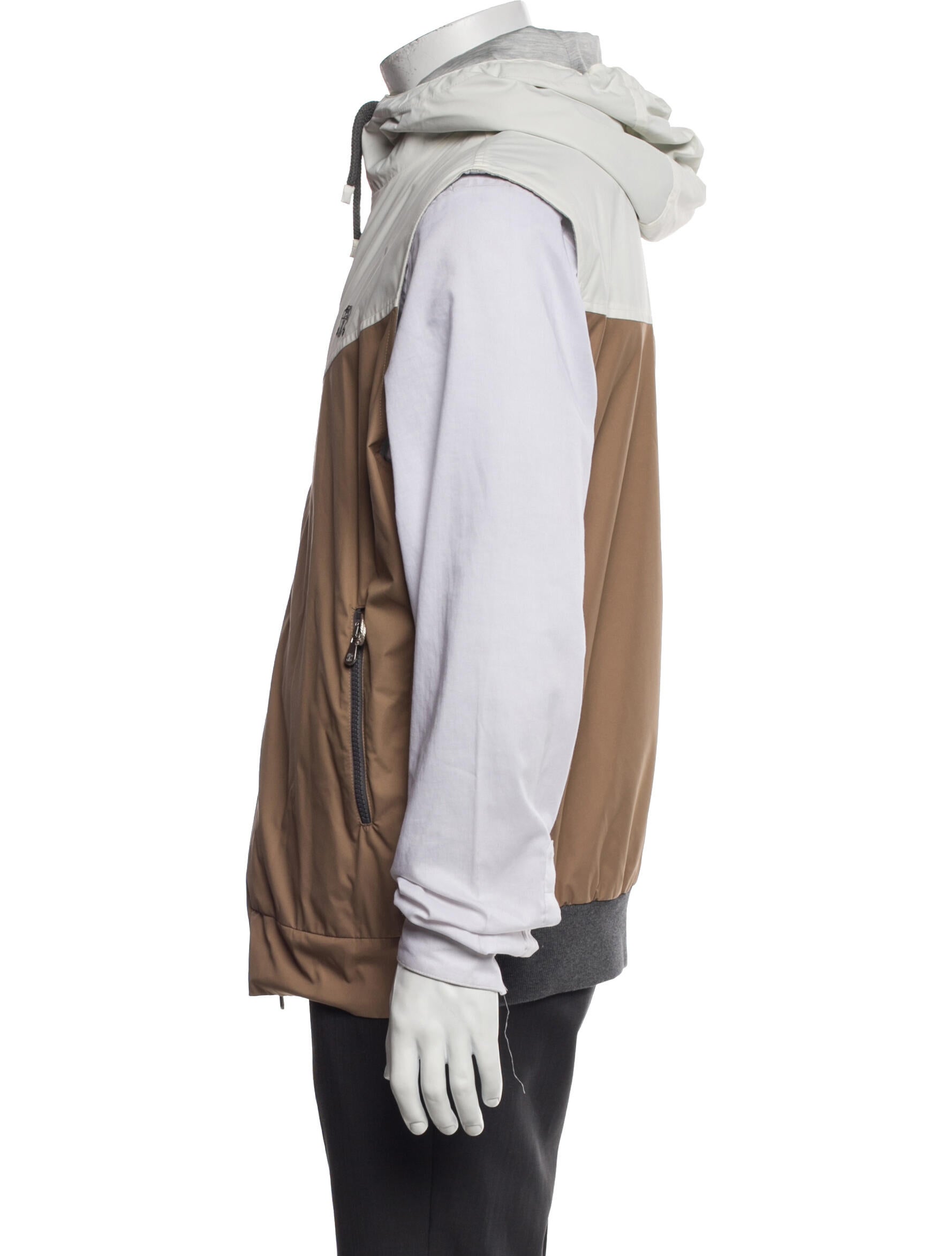 Brunello Cucinelli Colorblock Pattern Windbreaker