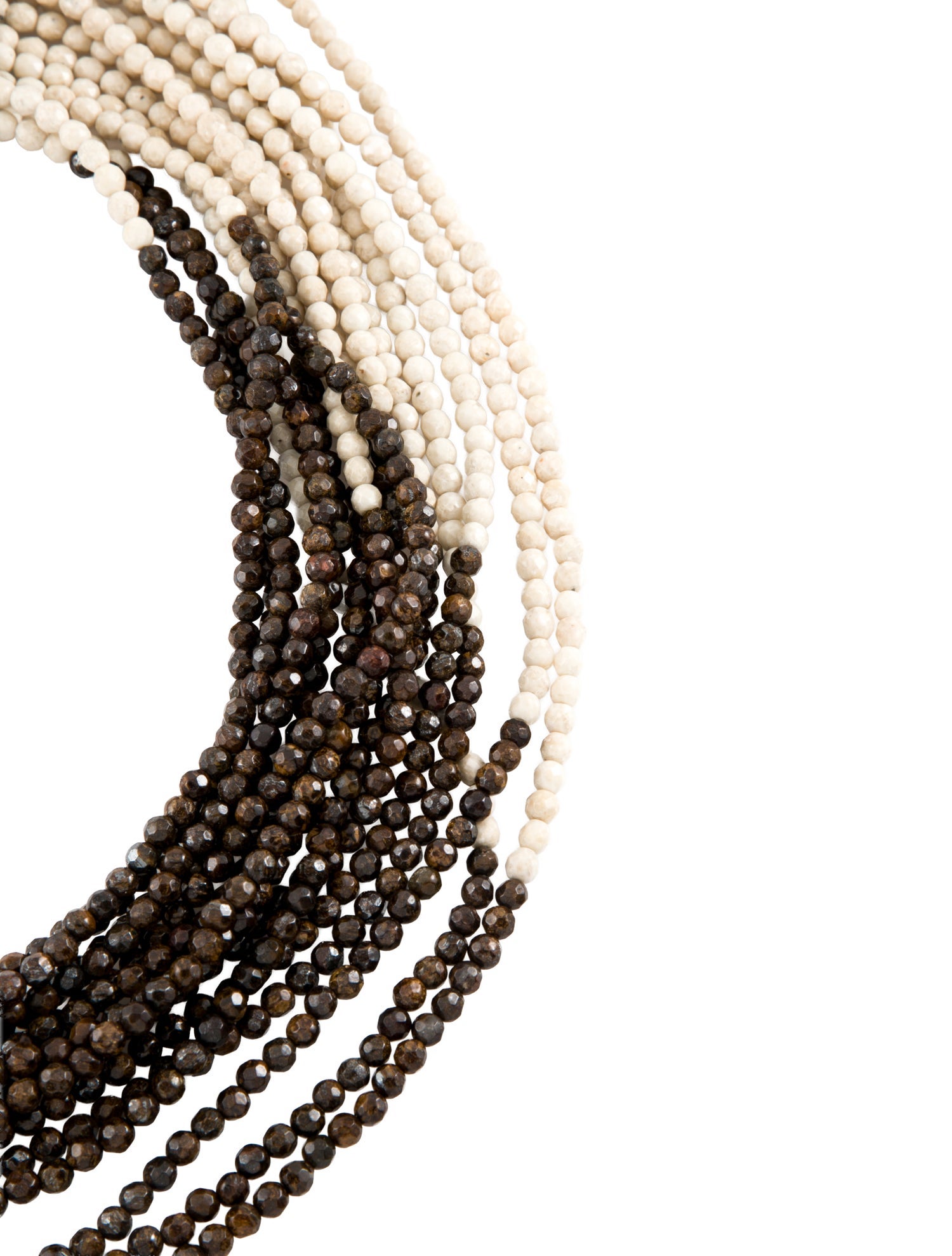 Brunello Cucinelli Bead & Leather Multistrand Necklace