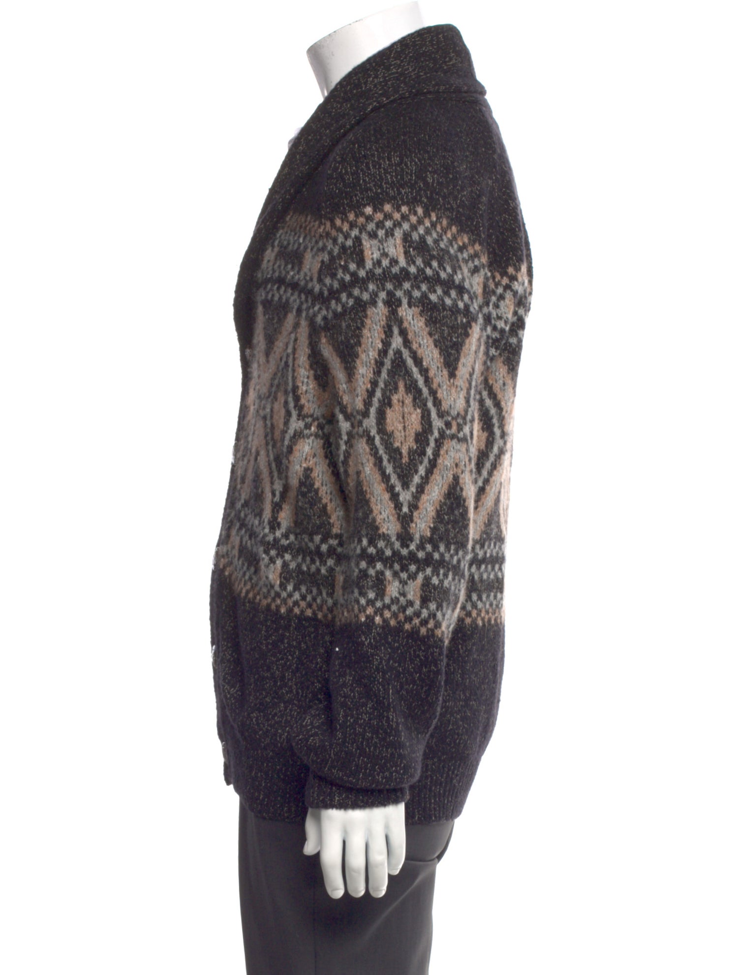 Brunello Cucinelli Virgin Wool Printed Cardigan w/ Tags