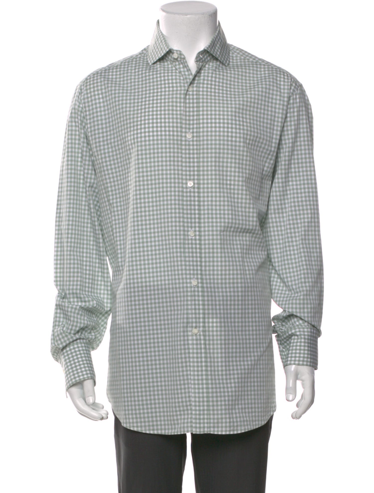 Brunello Cucinelli Plaid Print Long Sleeve Shirt