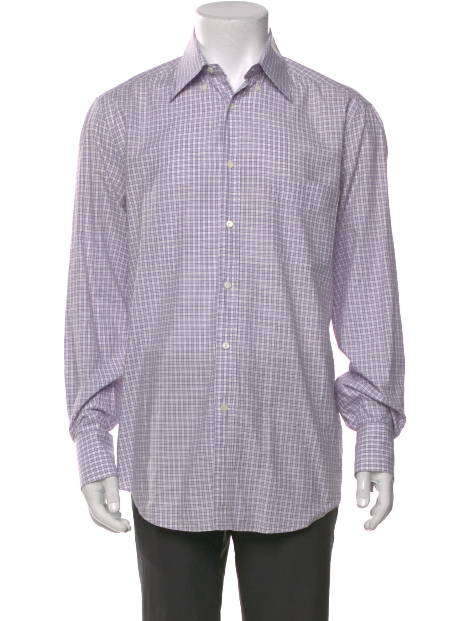 Brunello Cucinelli Plaid Print Long Sleeve Shirt