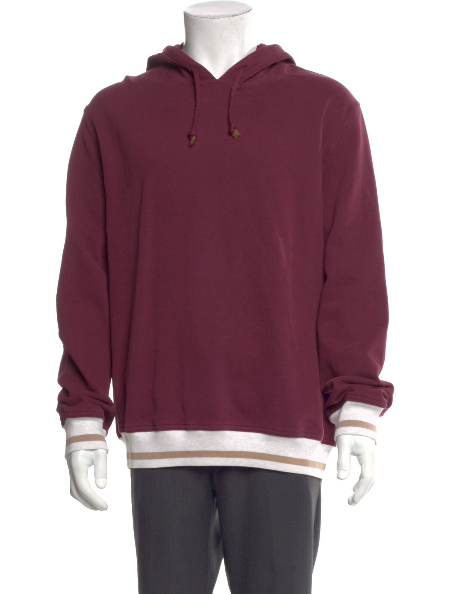 Brunello Cucinelli Striped Crew Neck Hoodie