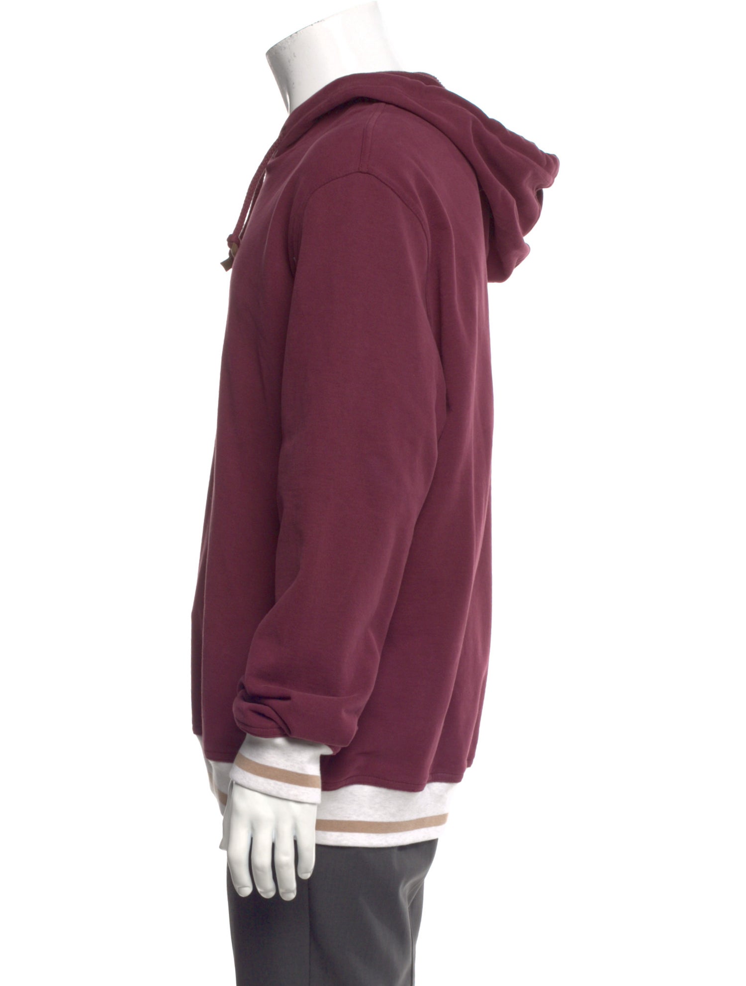 Brunello Cucinelli Striped Crew Neck Hoodie