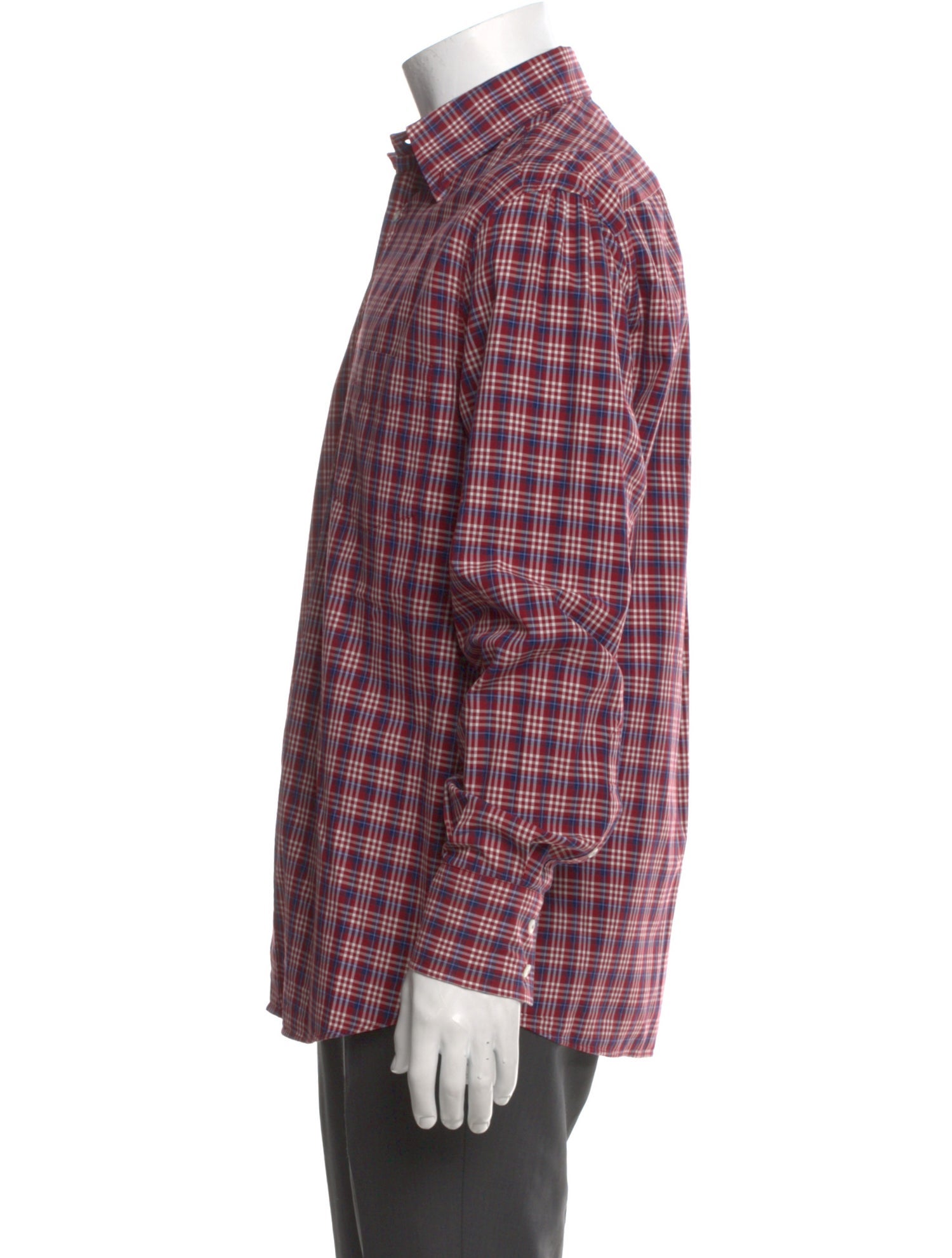 Brunello Cucinelli Plaid Print Long Sleeve Shirt