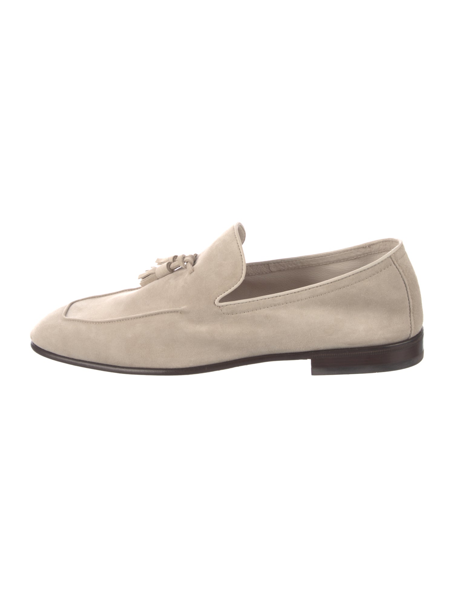 Brunello Cucinelli Suede Tassel Accents Dress Loafers