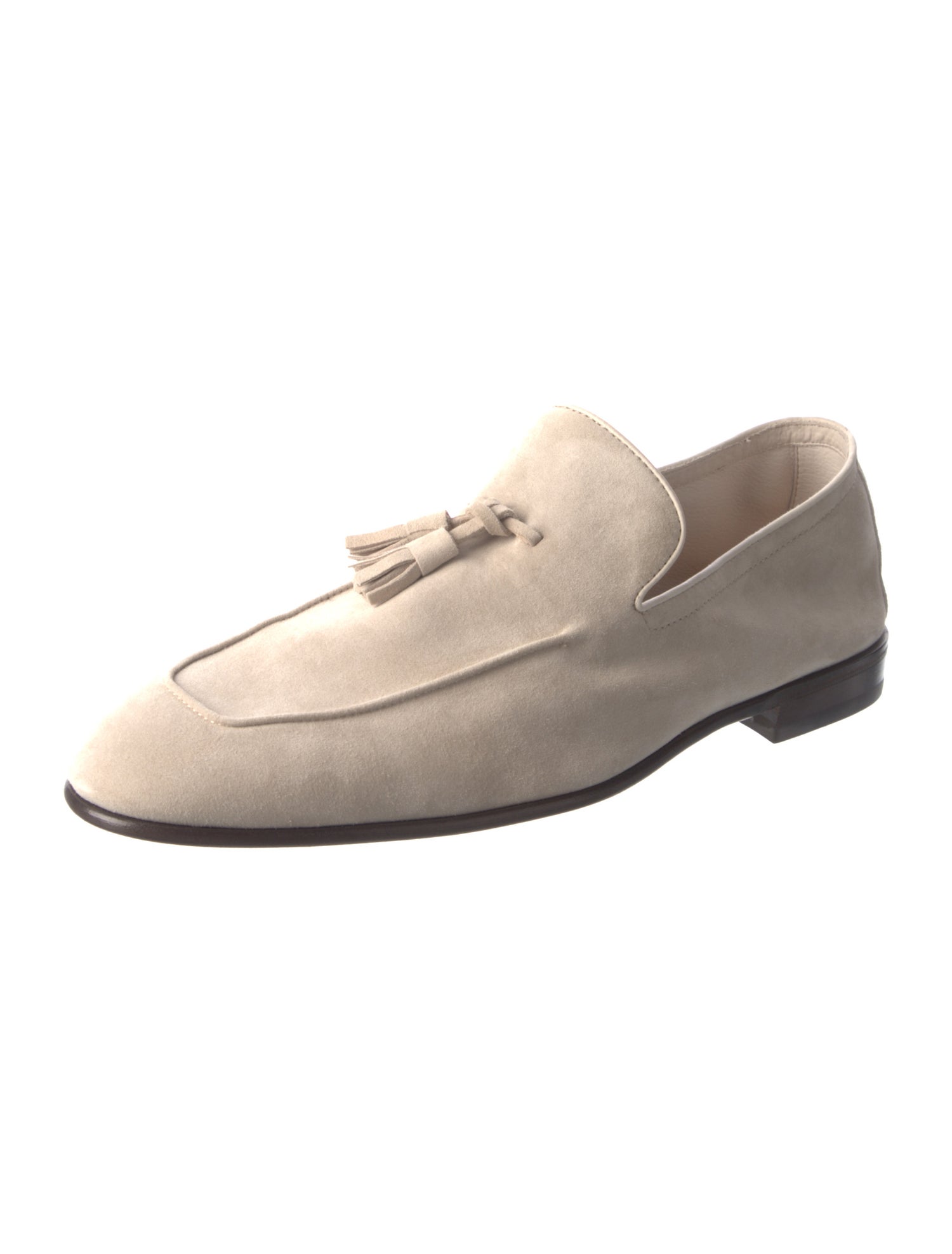 Brunello Cucinelli Suede Tassel Accents Dress Loafers
