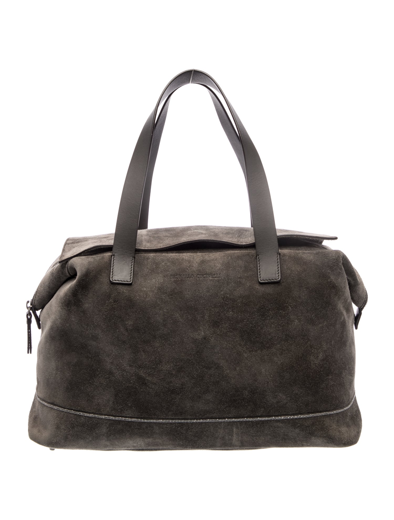 Brunello Cucinelli Suede Top Handle Bag