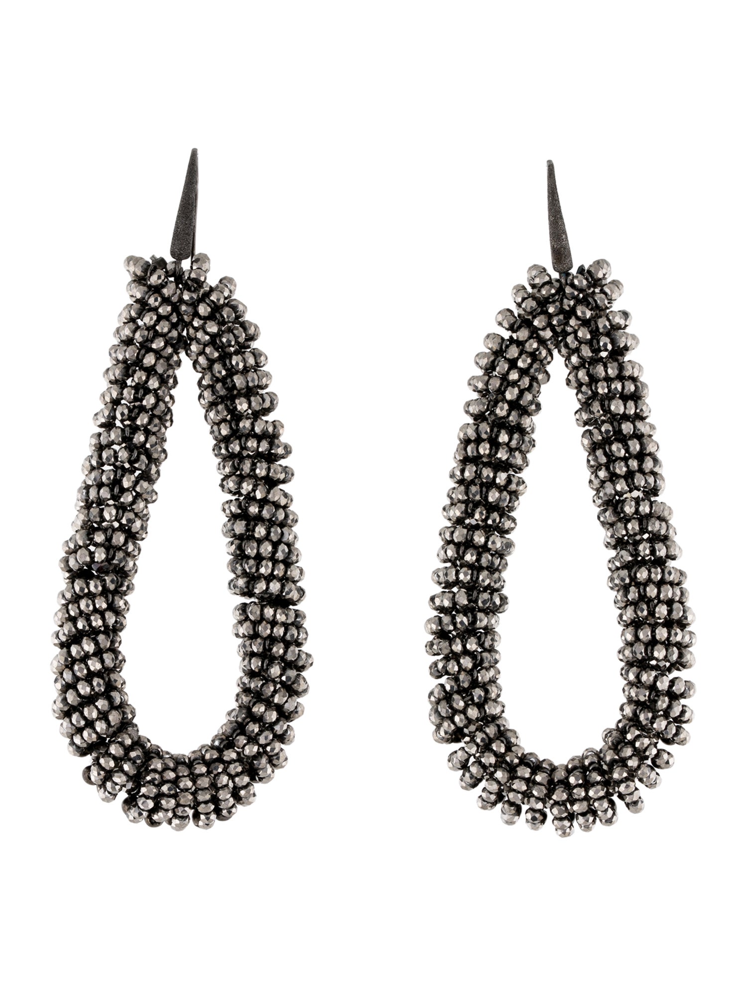 Brunello Cucinelli Beaded Hoop Earrings