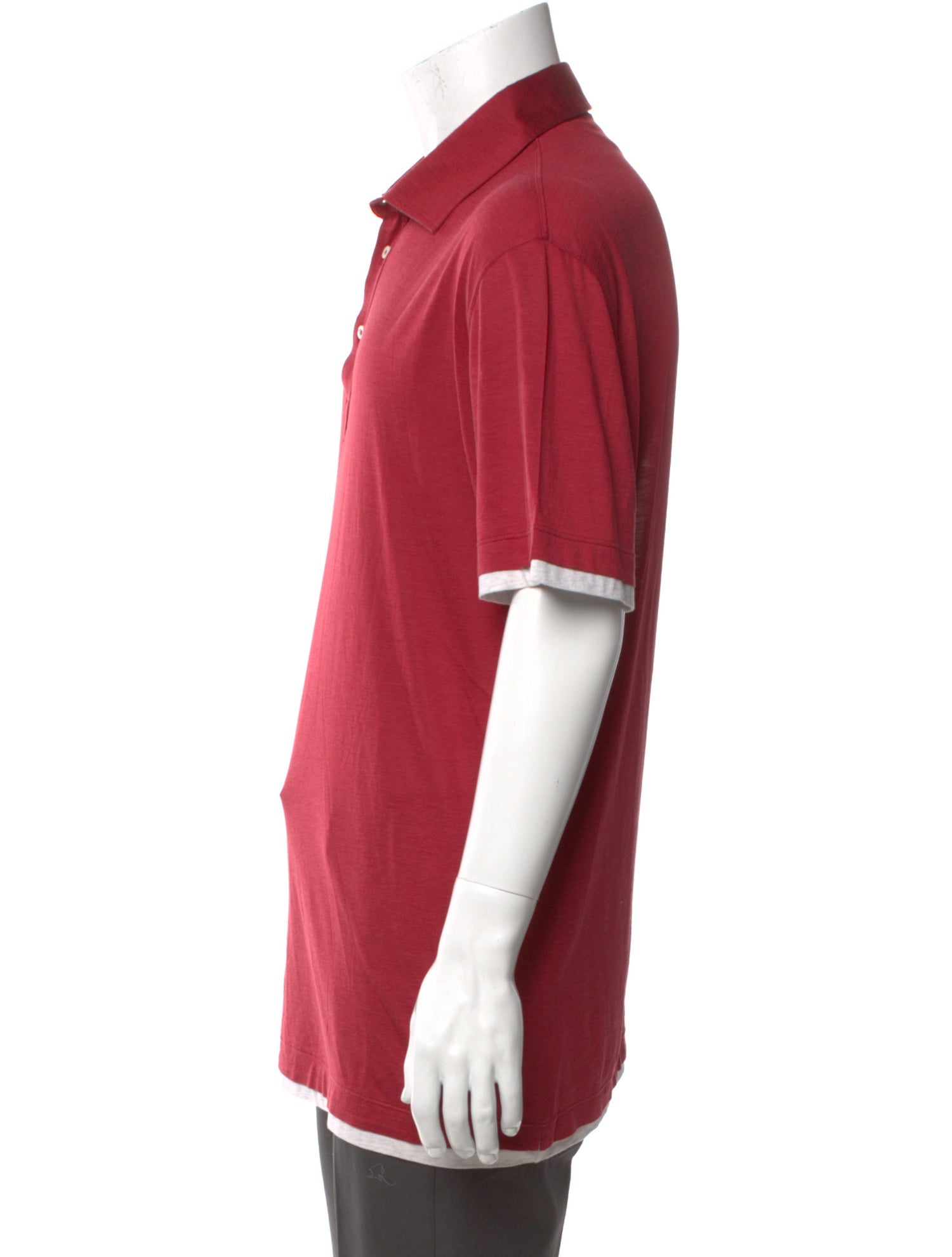 Brunello Cucinelli Silk V-Neck Polo Shirt