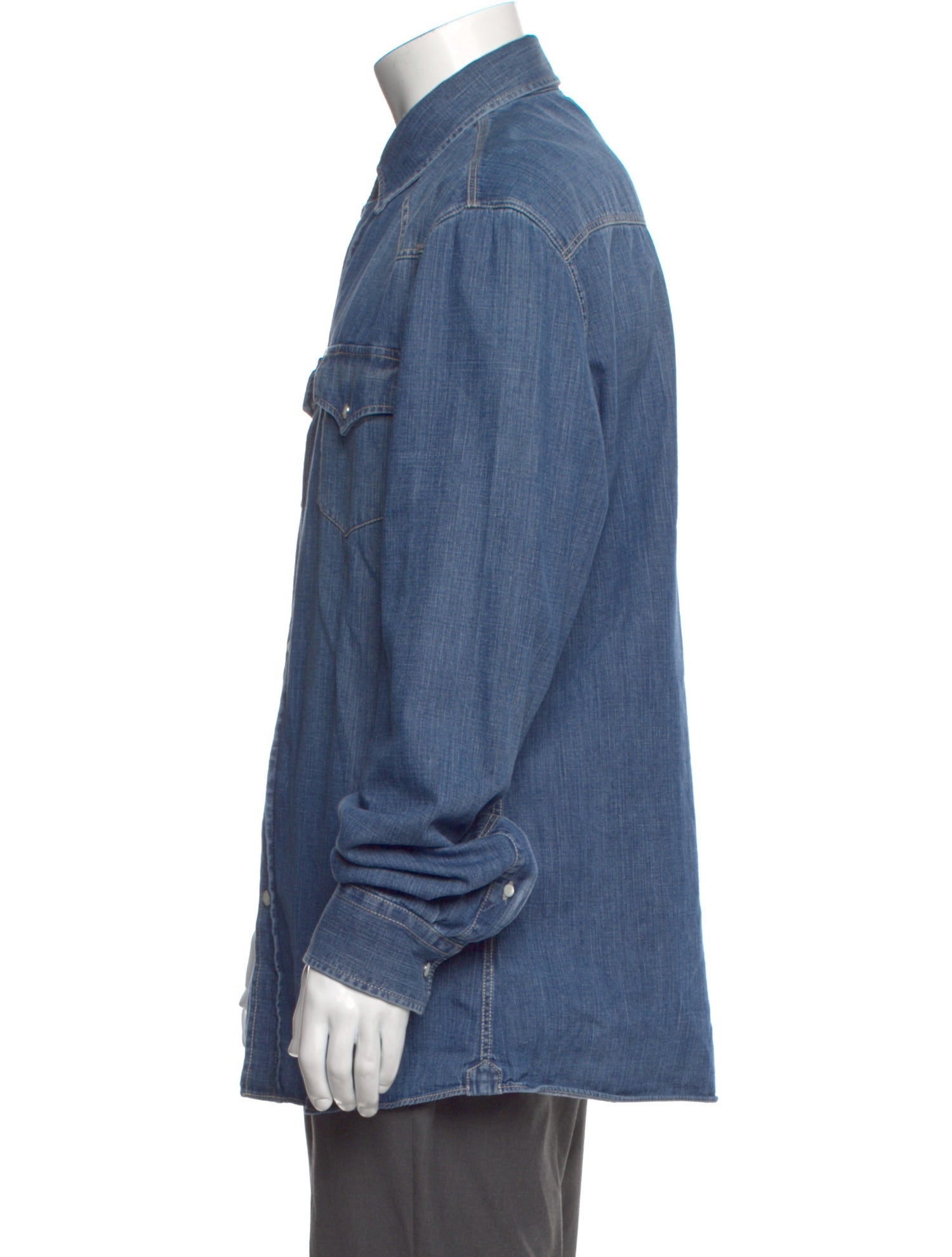 Brunello Cucinelli Long Sleeve Denim Shirt