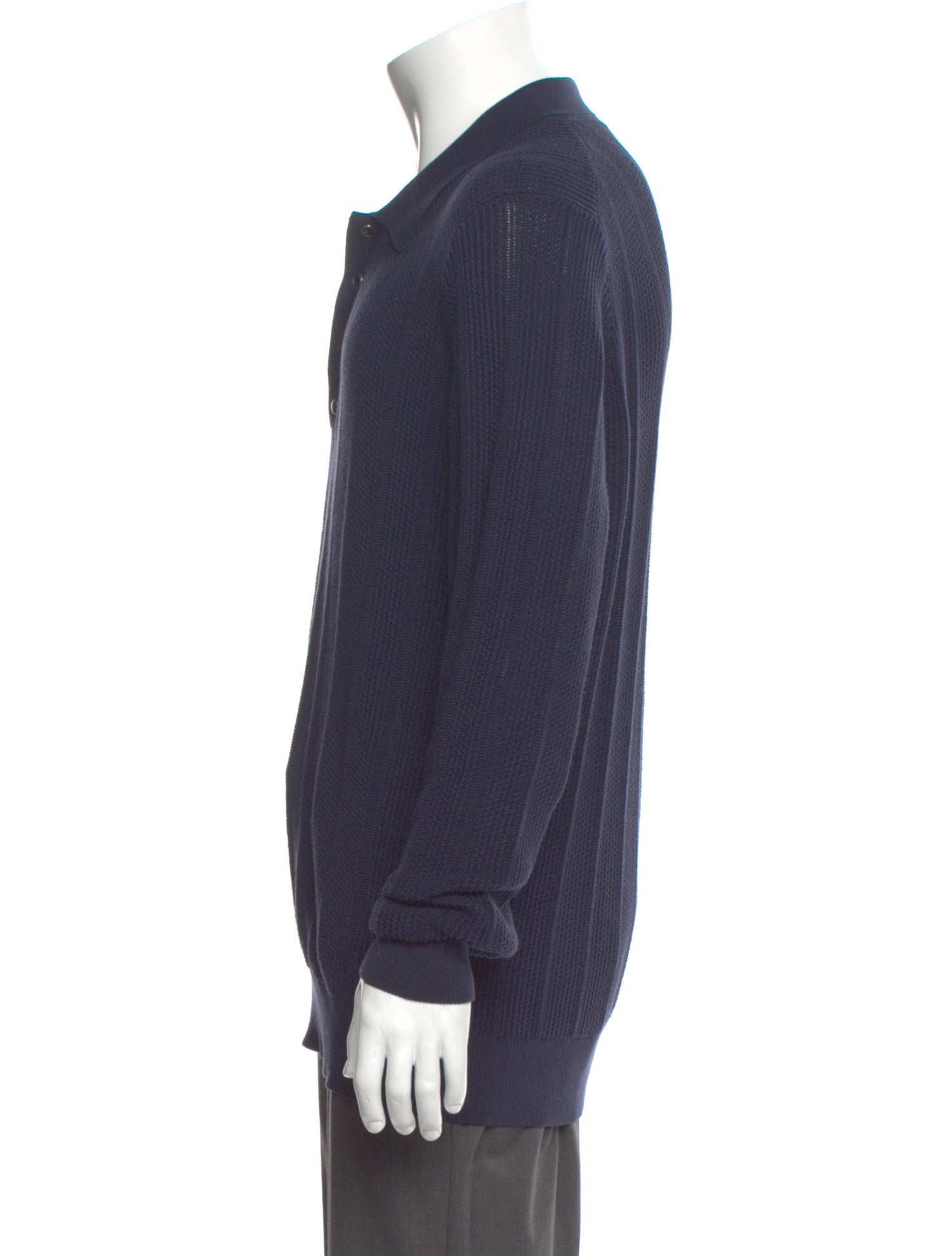 Brunello Cucinelli Mock Neck Long Sleeve Polo Sweater