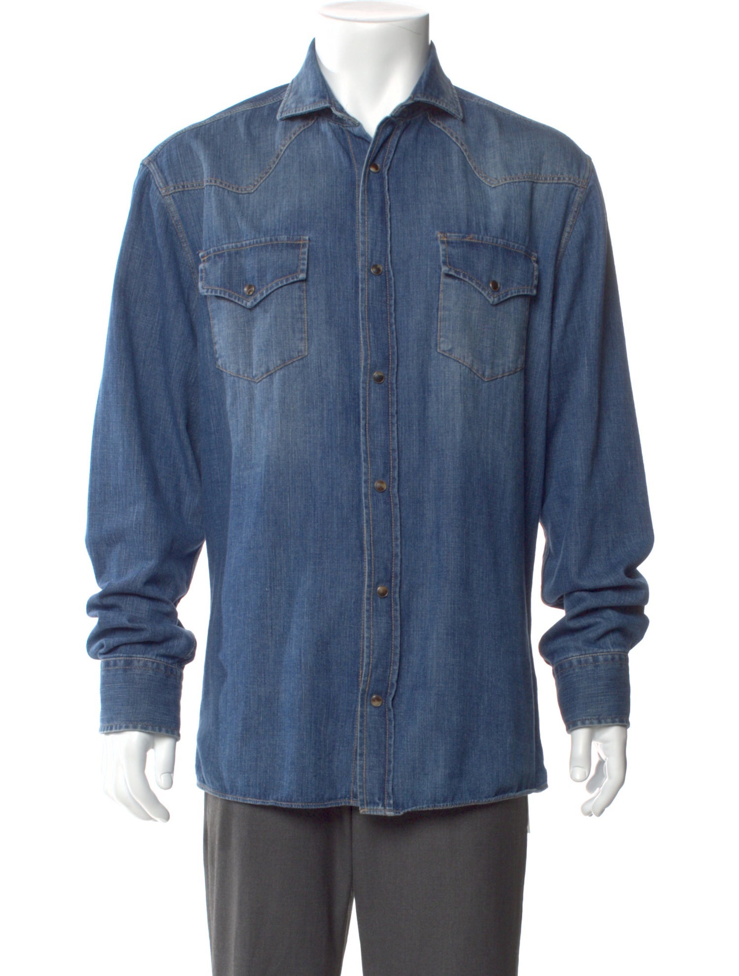 Brunello Cucinelli Long Sleeve Denim Shirt