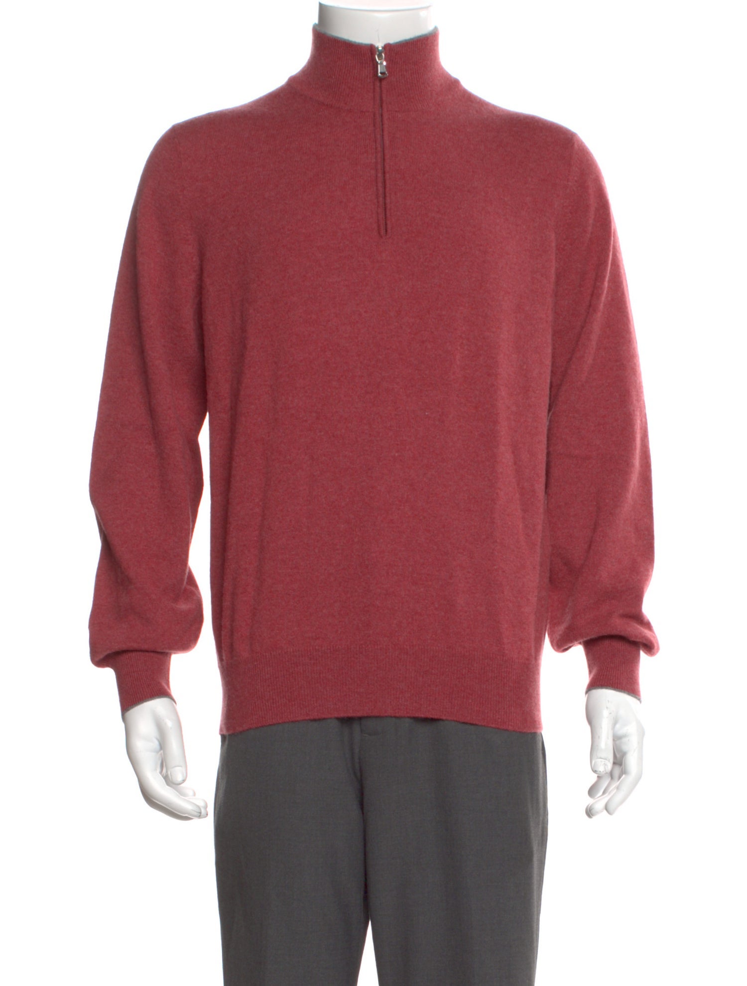Brunello Cucinelli Cashmere Mock Neck Polo Sweater