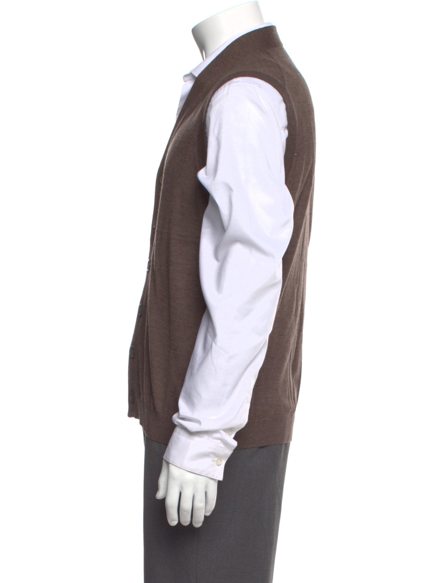 Brunello Cucinelli Wool V-Neck Sweater Vest