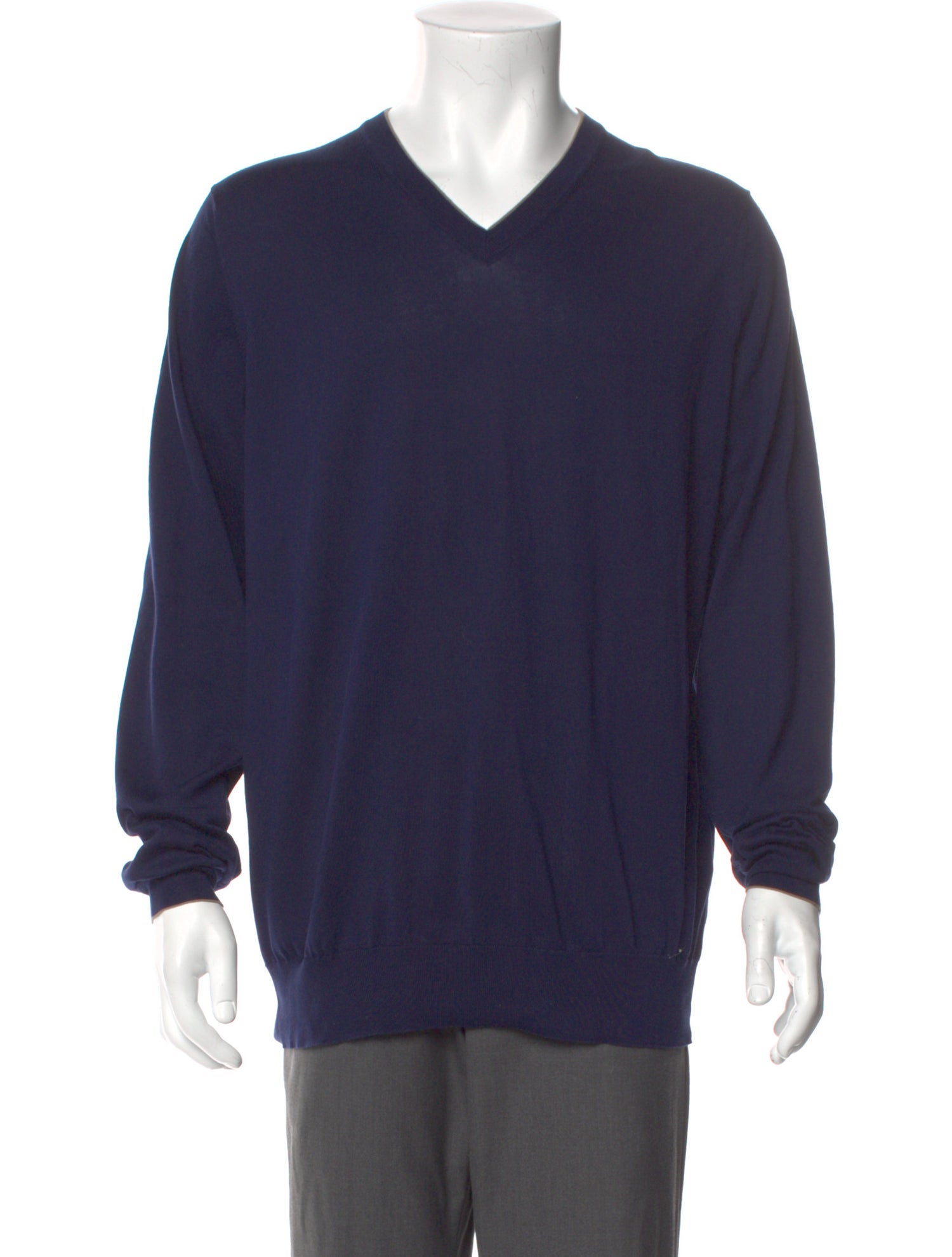 Brunello Cucinelli V-Neck Long Sleeve Pullover