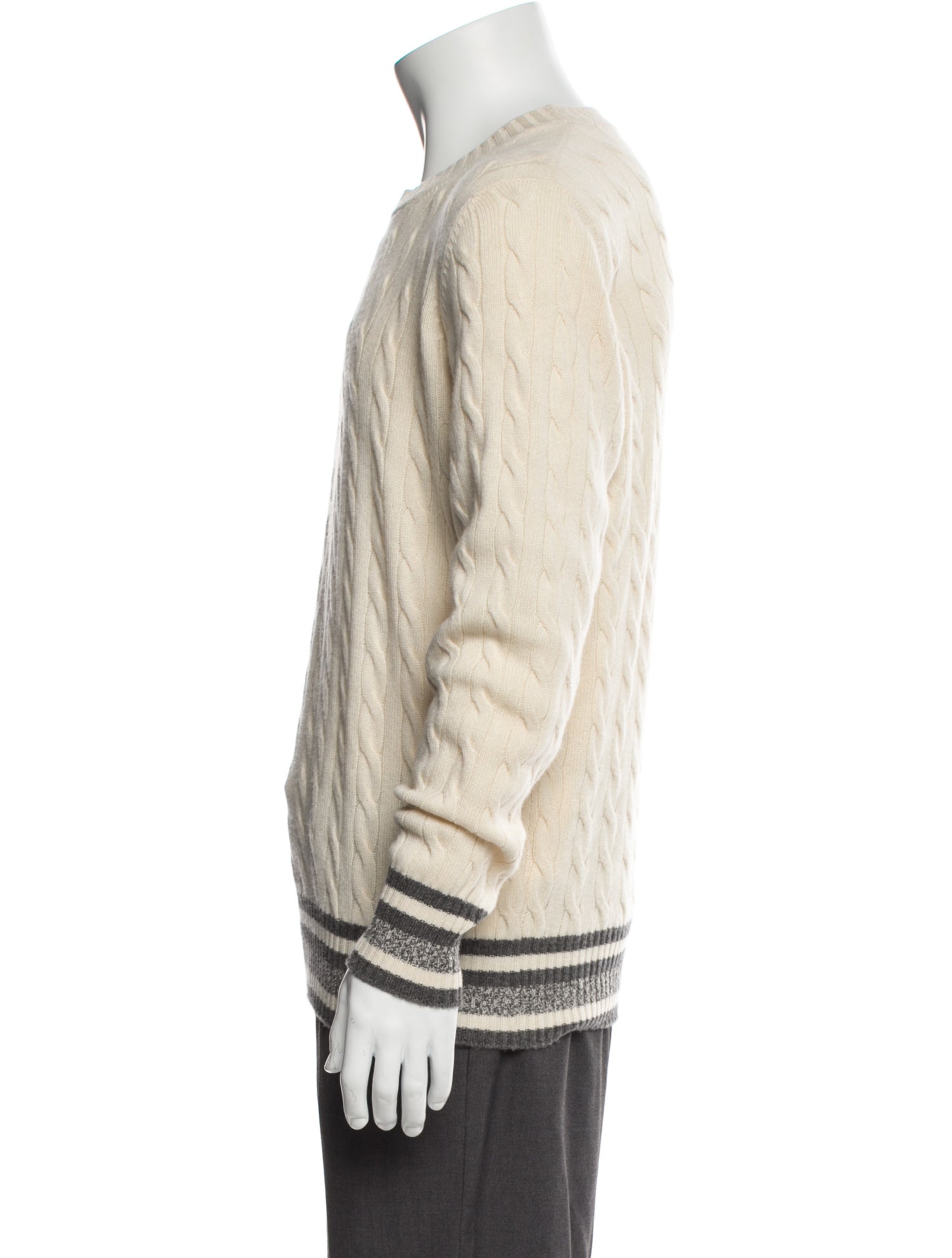 Brunello Cucinelli Cashmere Colorblock Pattern Pullover