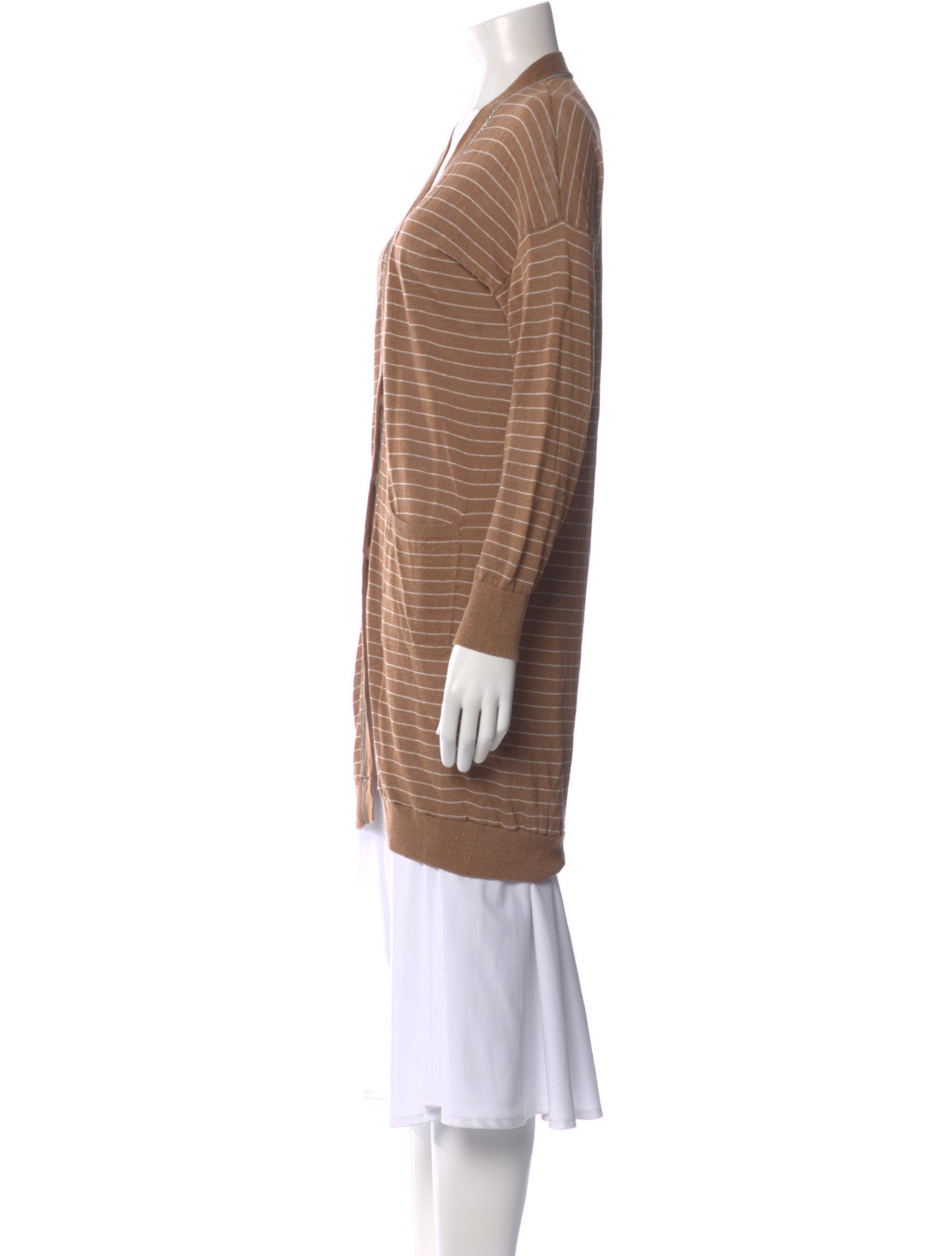 Brunello Cucinelli Linen Striped Sweater
