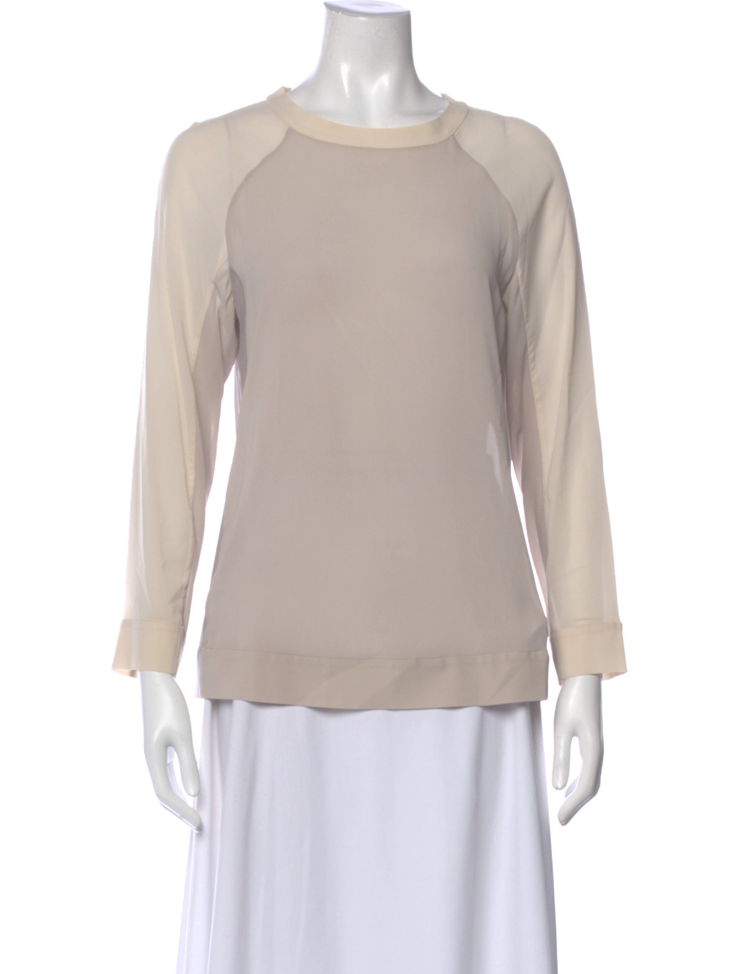 Brunello Cucinelli Silk Crew Neck Top