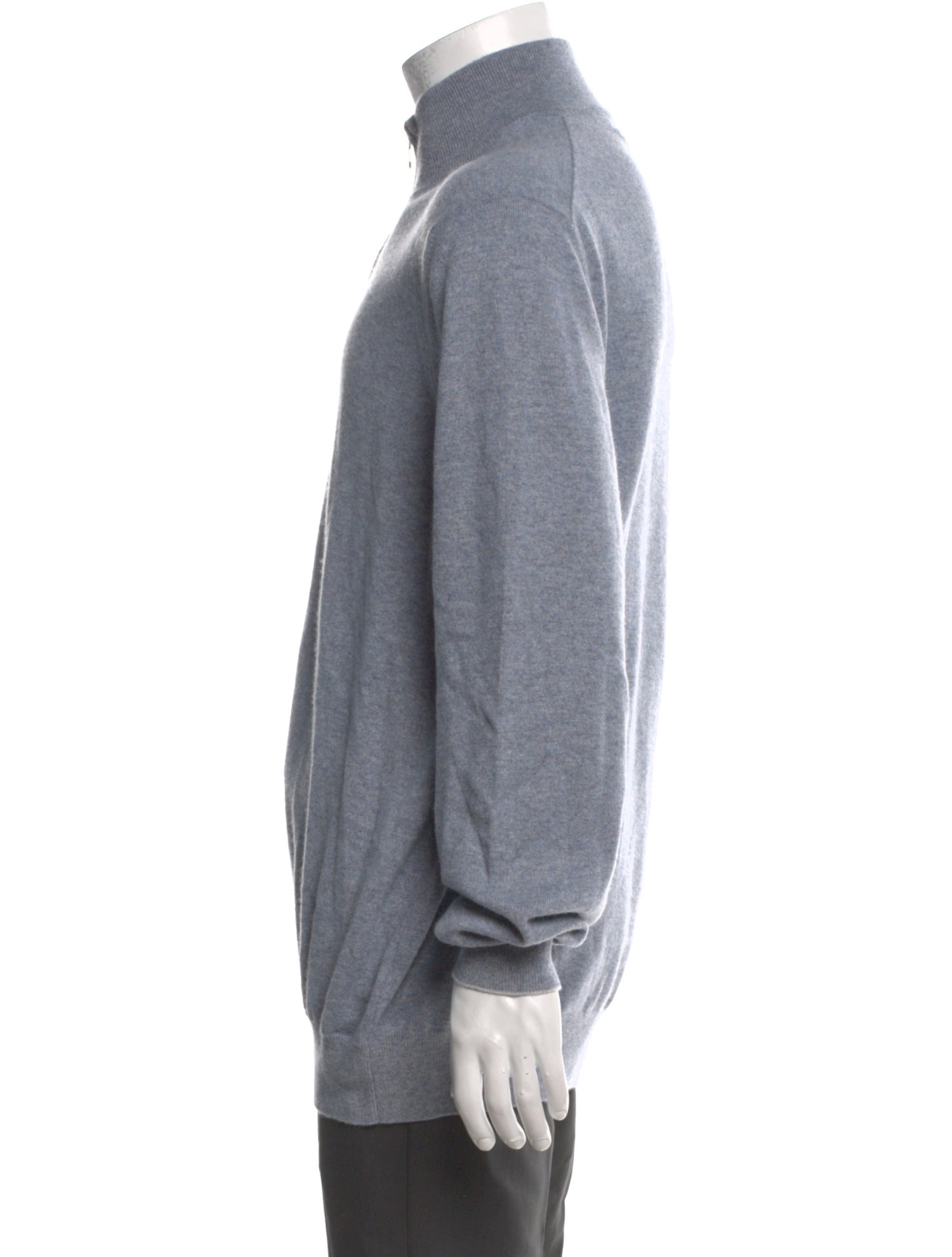 Brunello Cucinelli Cashmere Mock Neck Polo Sweater