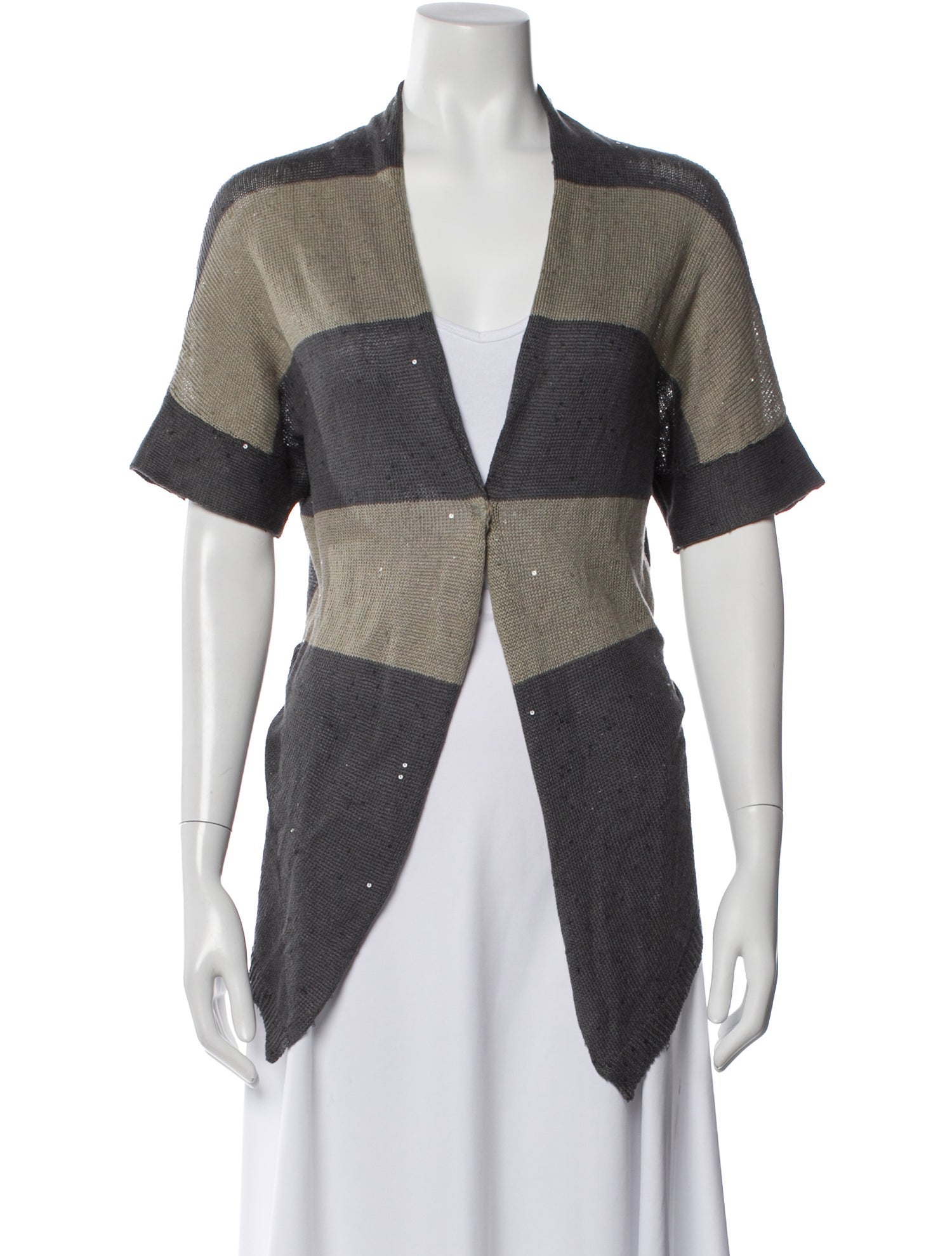 Brunello Cucinelli Linen Striped Sweater