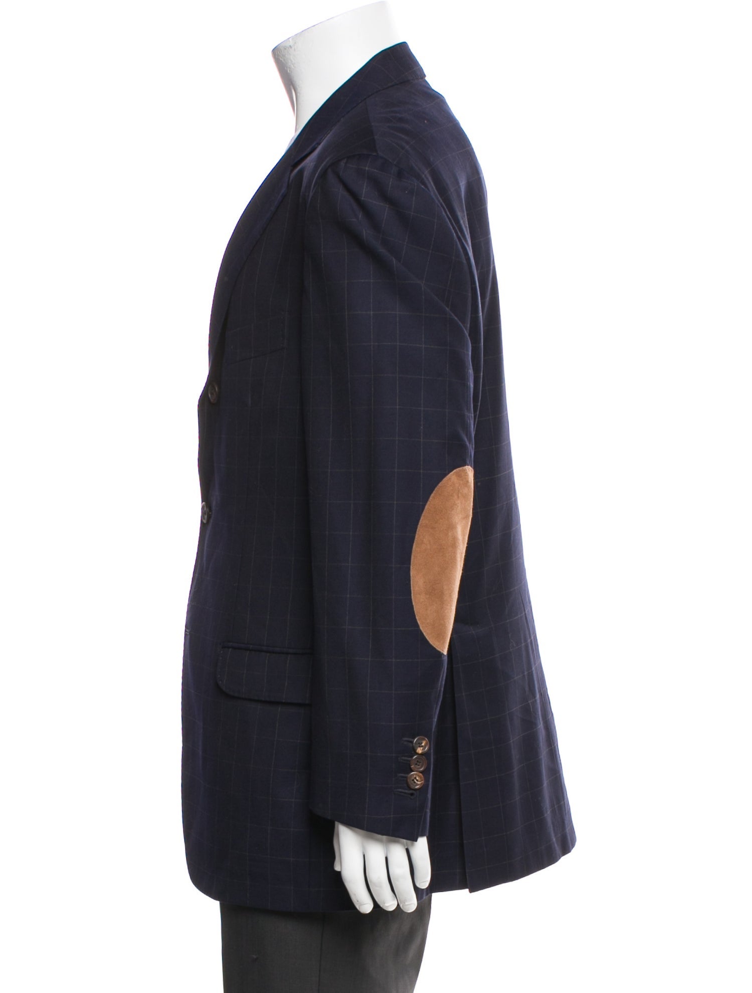Brunello Cucinelli Wool Plaid Print Blazer