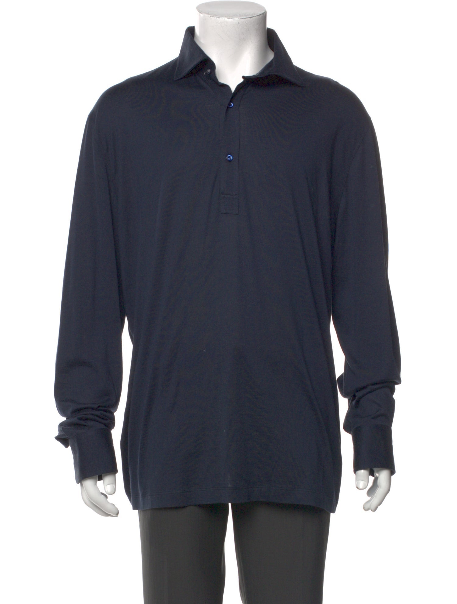 Brunello Cucinelli Silk V-Neck Polo Shirt