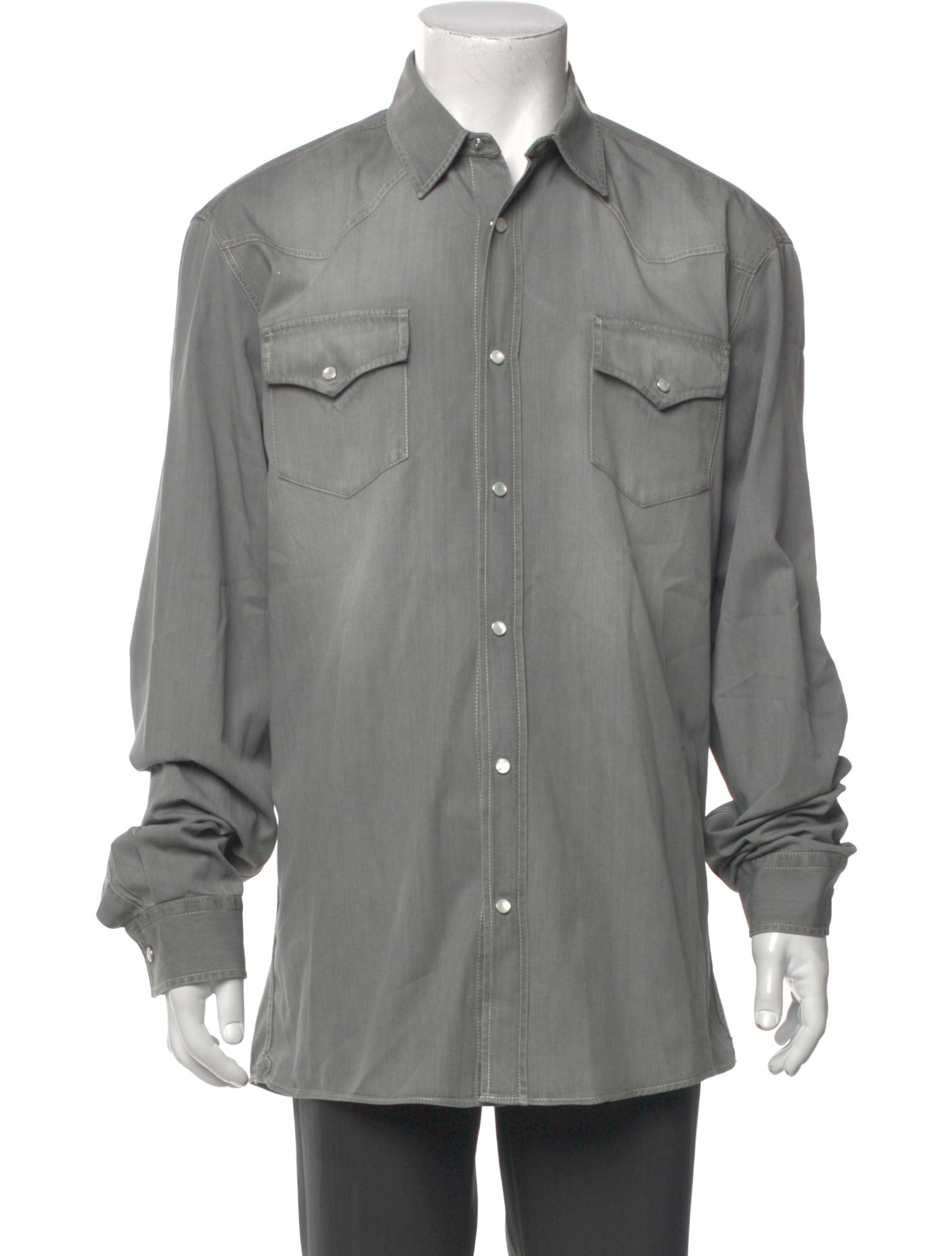 Brunello Cucinelli Long Sleeve Western Shirt