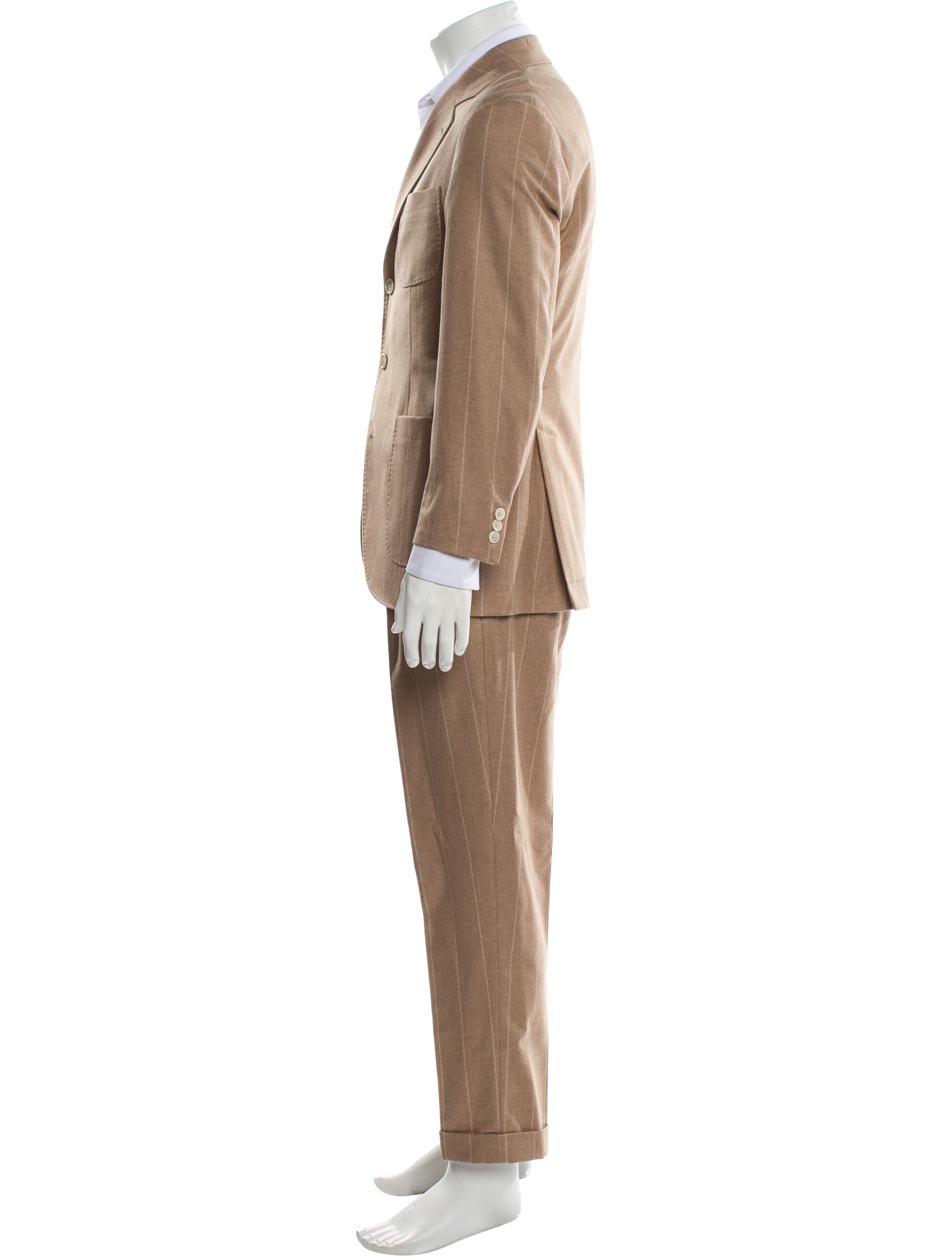 Brunello Cucinelli Wool Striped Two-Piece Suit
