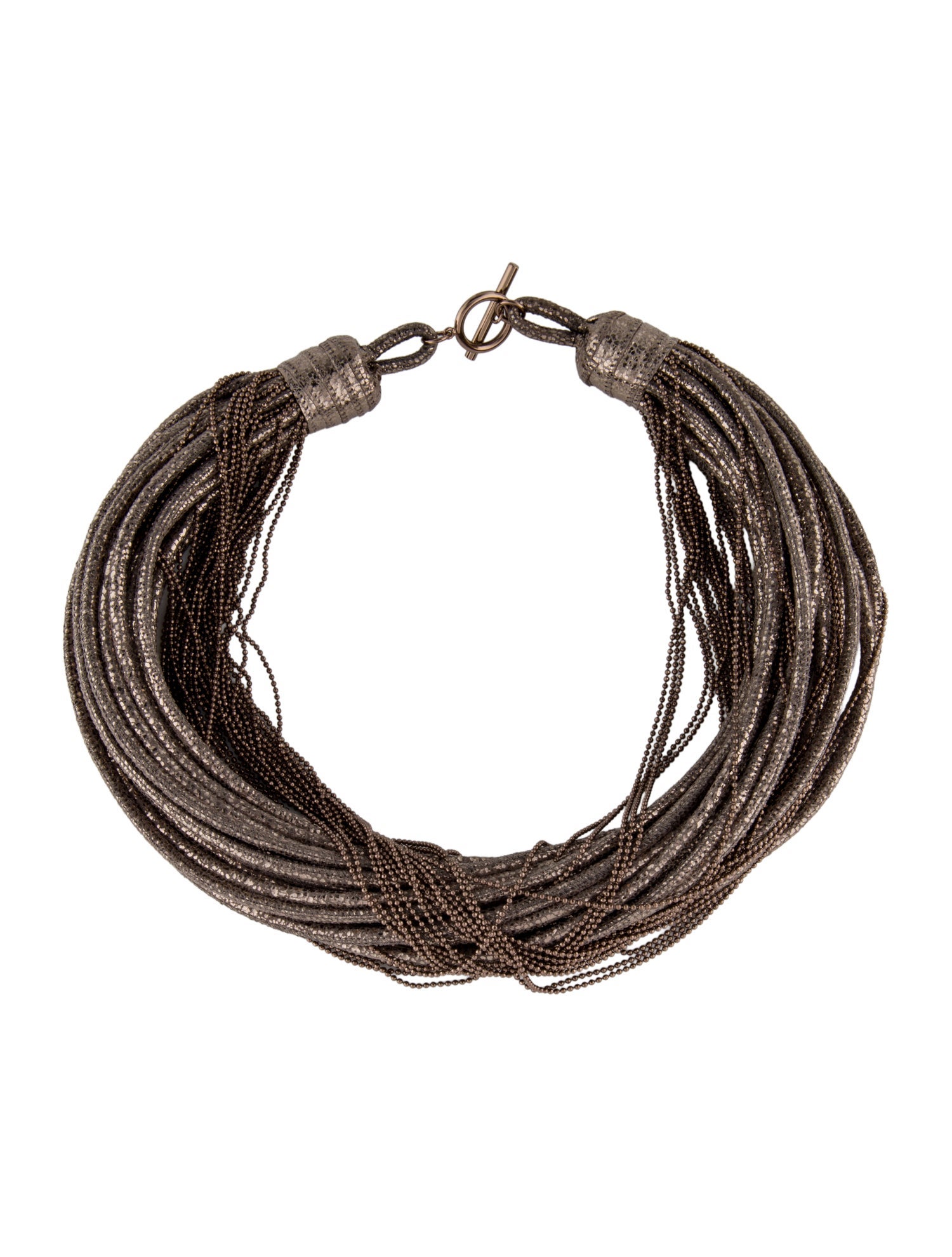 Brunello Cucinelli Leather Collar Necklace
