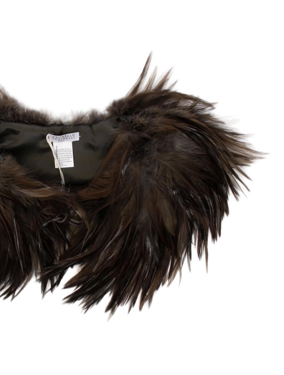 Brunello Cucinelli Feather collar w/Tags