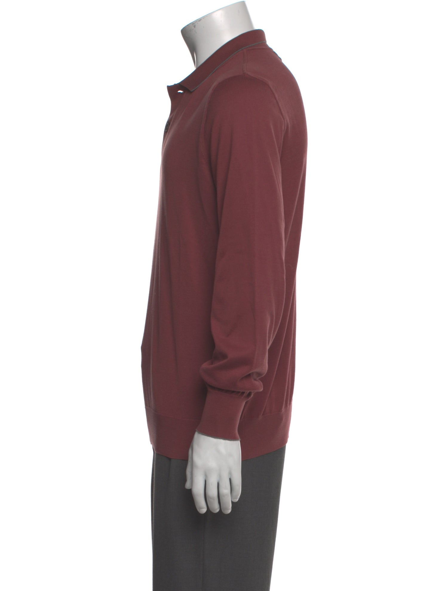 Brunello Cucinelli Crew Neck Long Sleeve Polo Shirt