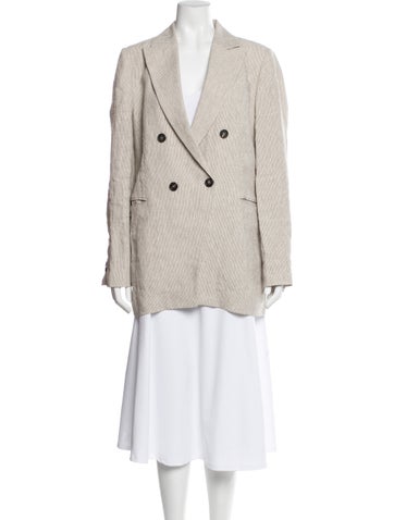Pre-owned Brunello Cucinelli Linen Blazer In Neutral