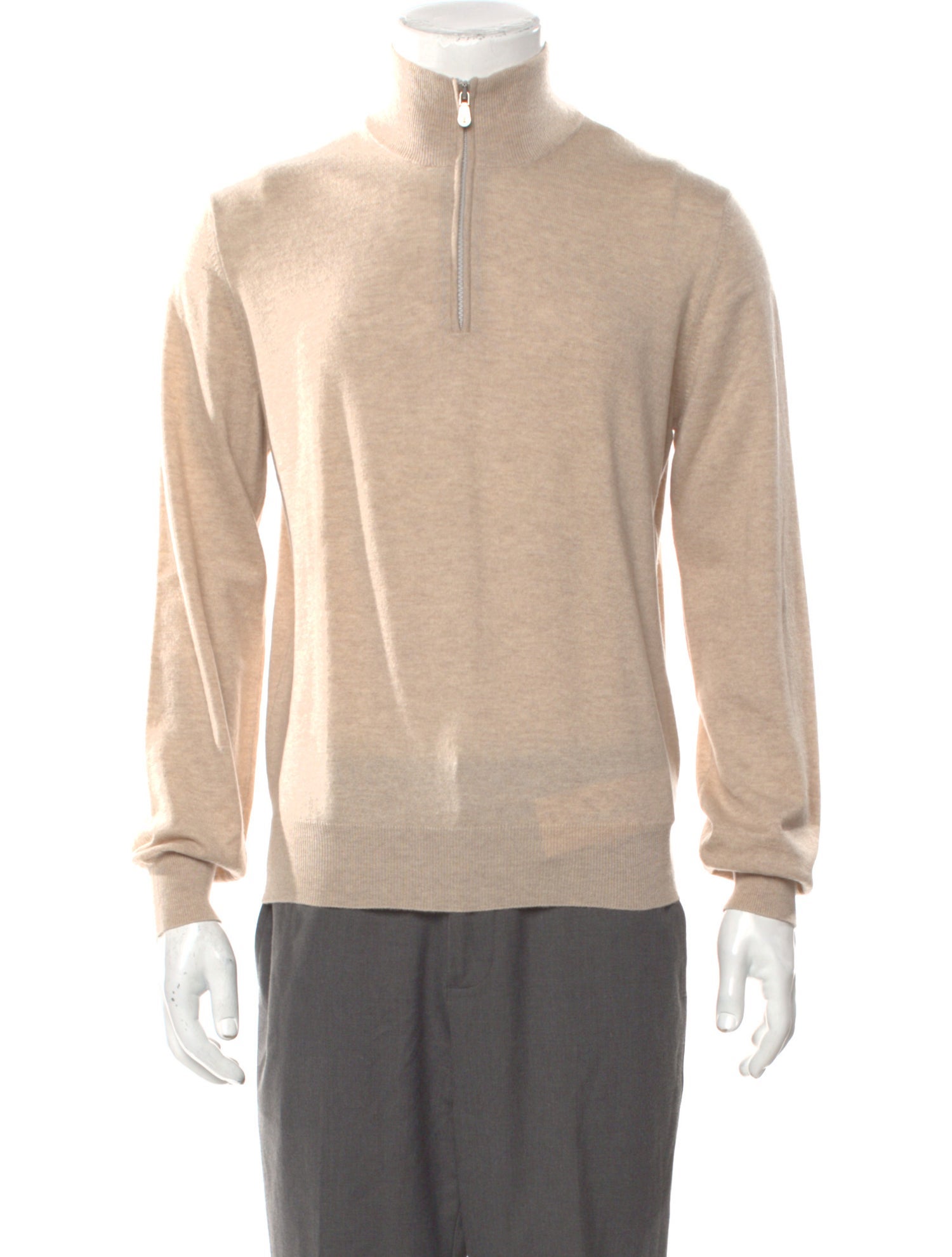 Brunello Cucinelli Cashmere Mock Neck Polo Sweater w/ Tags