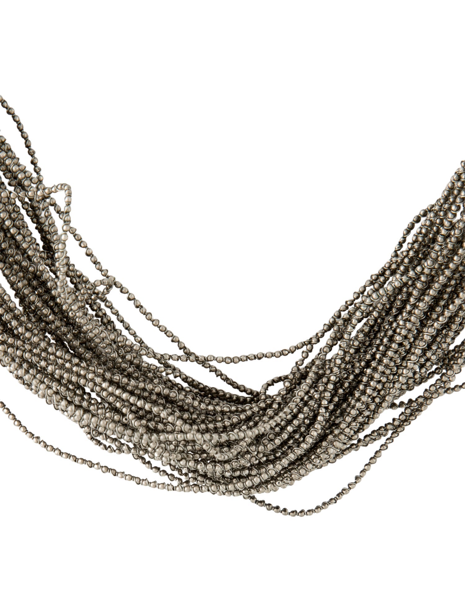 Brunello Cucinelli Leather Multistrand Collar Necklace