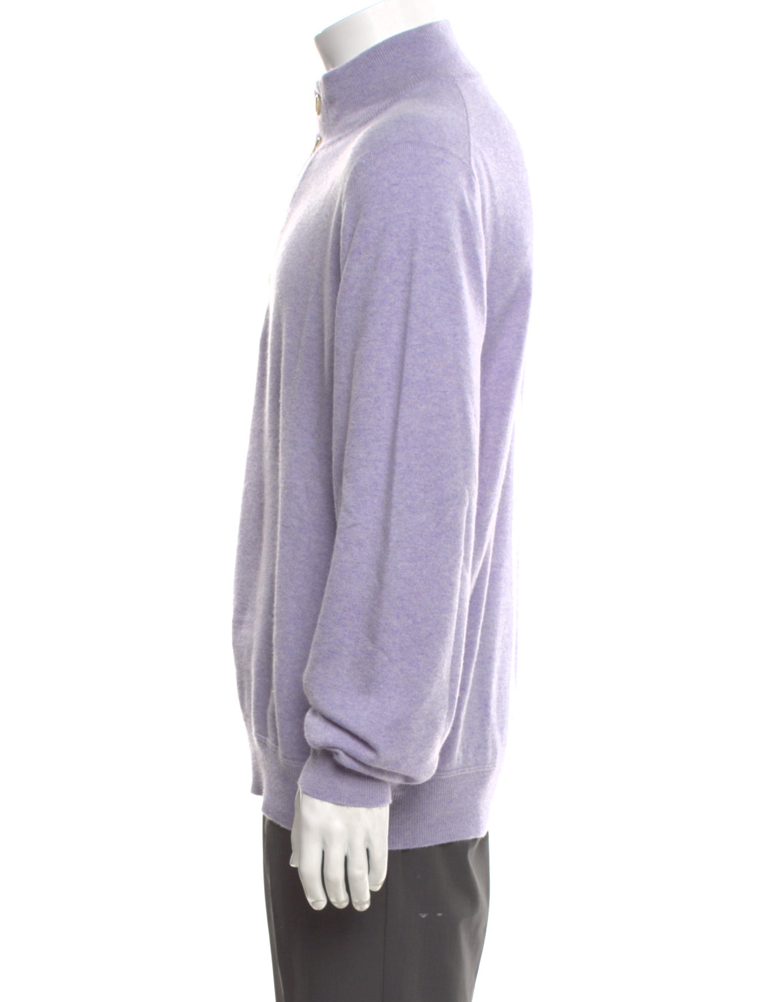 Brunello Cucinelli Cashmere Mock Neck Polo Sweater
